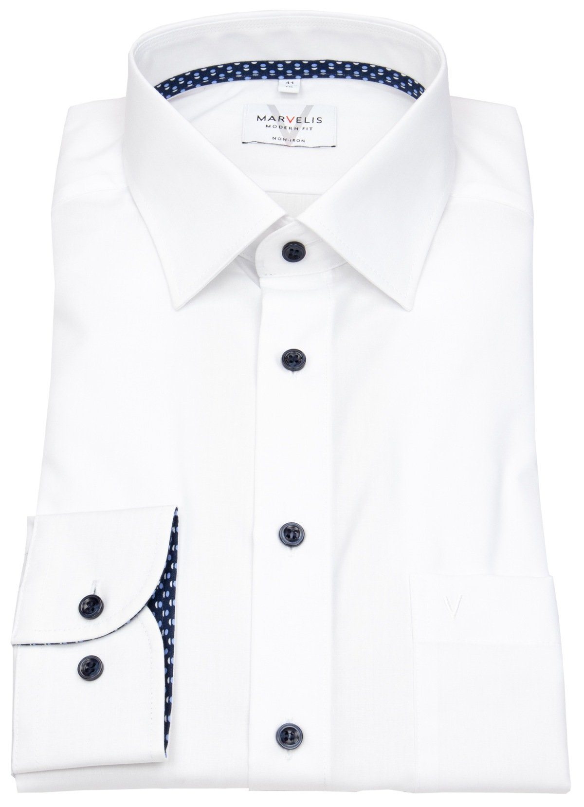 MARVELIS Businesshemd Modern Fit leicht tailliert günstig online kaufen