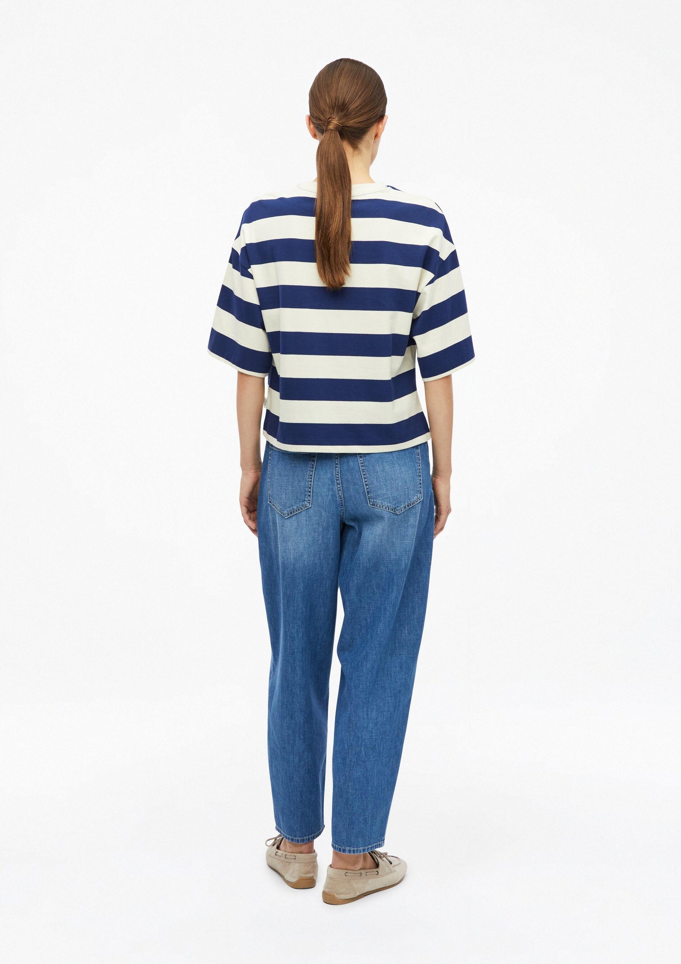 s.Oliver Kurzarmshirt T-Shirt Gestreiftes T-Shirt im Boxy Shape