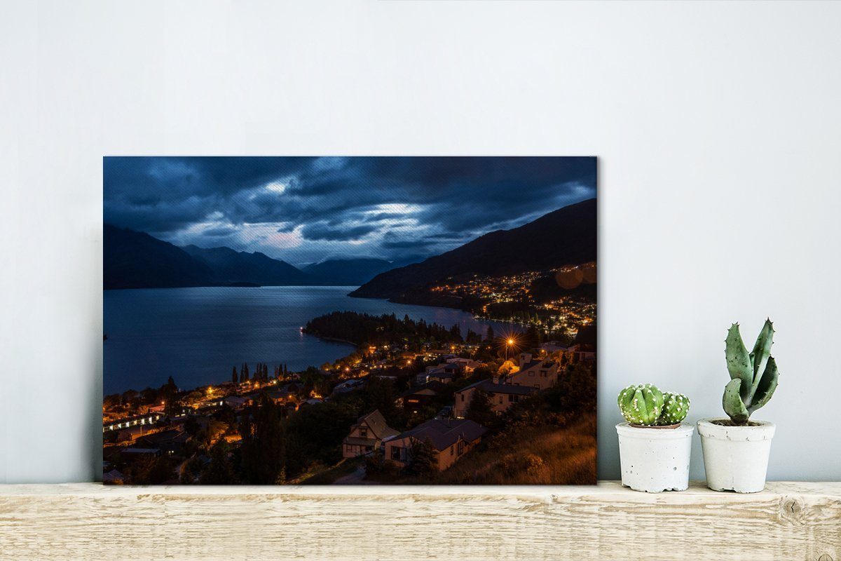 Leinwandbilder, cm - Wanddeko, Aufhängefertig, OneMillionCanvasses® Wandbild Luft Wasser St), (1 Leinwandbild See, 30x20 -