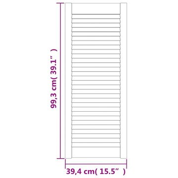 vidaXL Schranktür Schranktüren Lamellen-Design 2 Stk. 99,3x39,4 cm Massivholz (2 St)