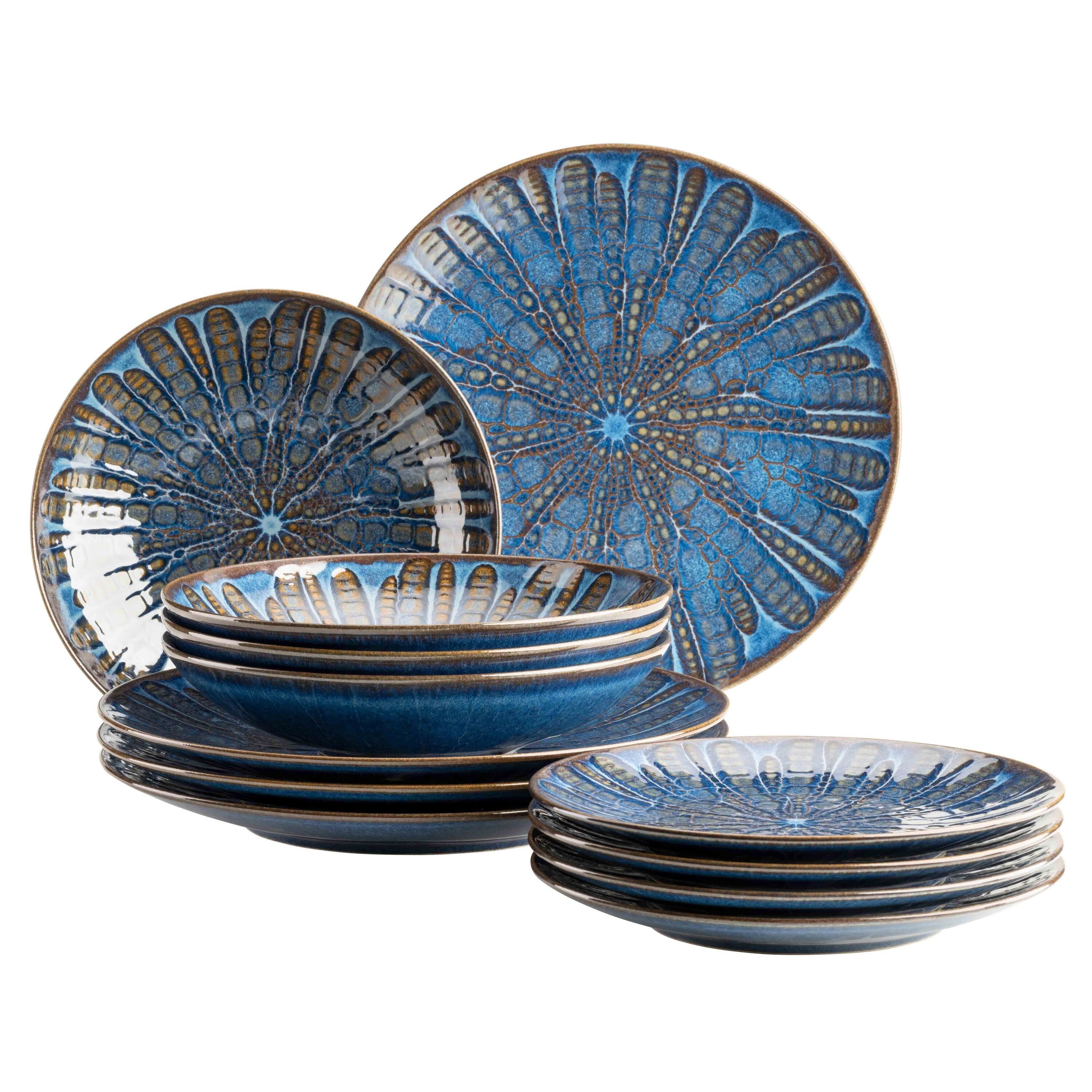 MÄSER Tafelservice Aquamarine (12-tlg), 4 Personen, Steinzeug