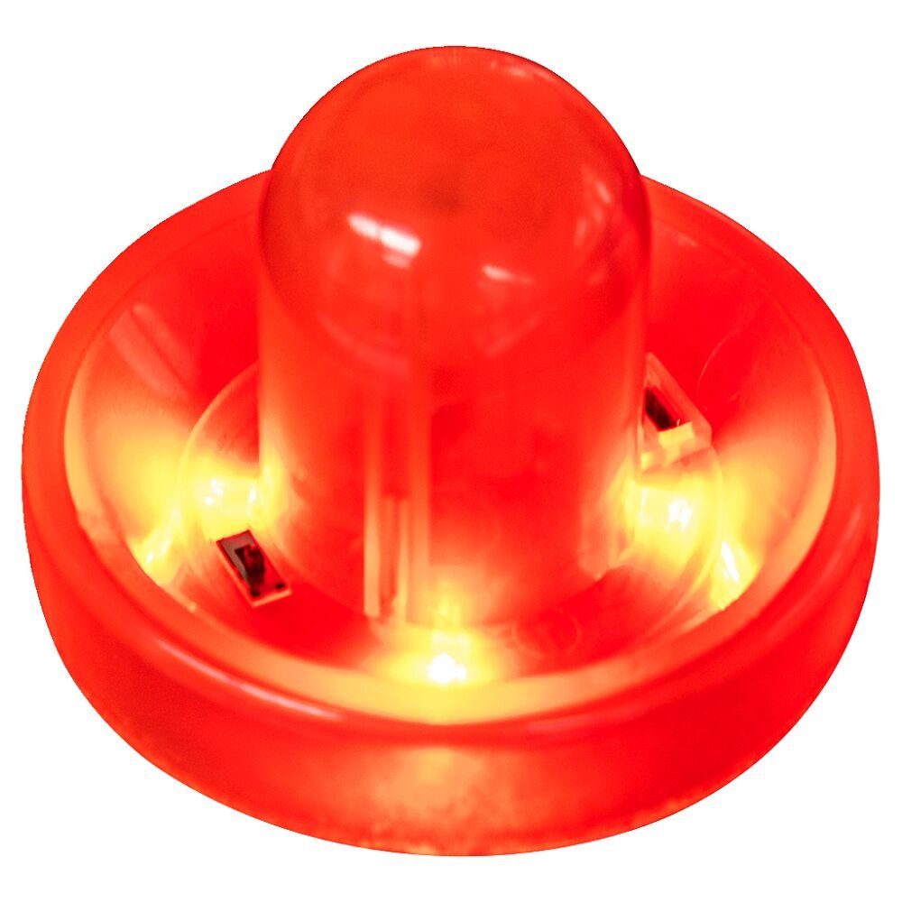 Carromco Air-Hockeytisch Airhockey Pusher LED, Wiederaufladbar durch Micro-USB