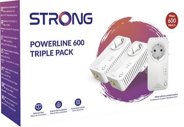 Strong Powerline WiFi 600 Triple Pack V2 Reichweitenverstärker, 600 Mbit/s, 3 Einheiten