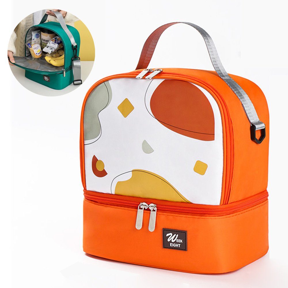 Kaufe Isolierter Kühlrucksack mit großer Kapazität, wasserdichte  Picknick-Kühltasche, Grau und Orange