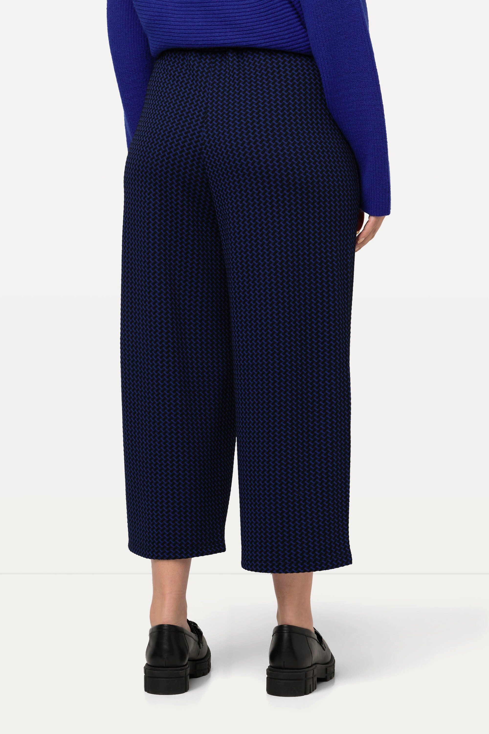 Ulla Popken Culotte Sweat-Culotte Sienna schmales Bein Struktur