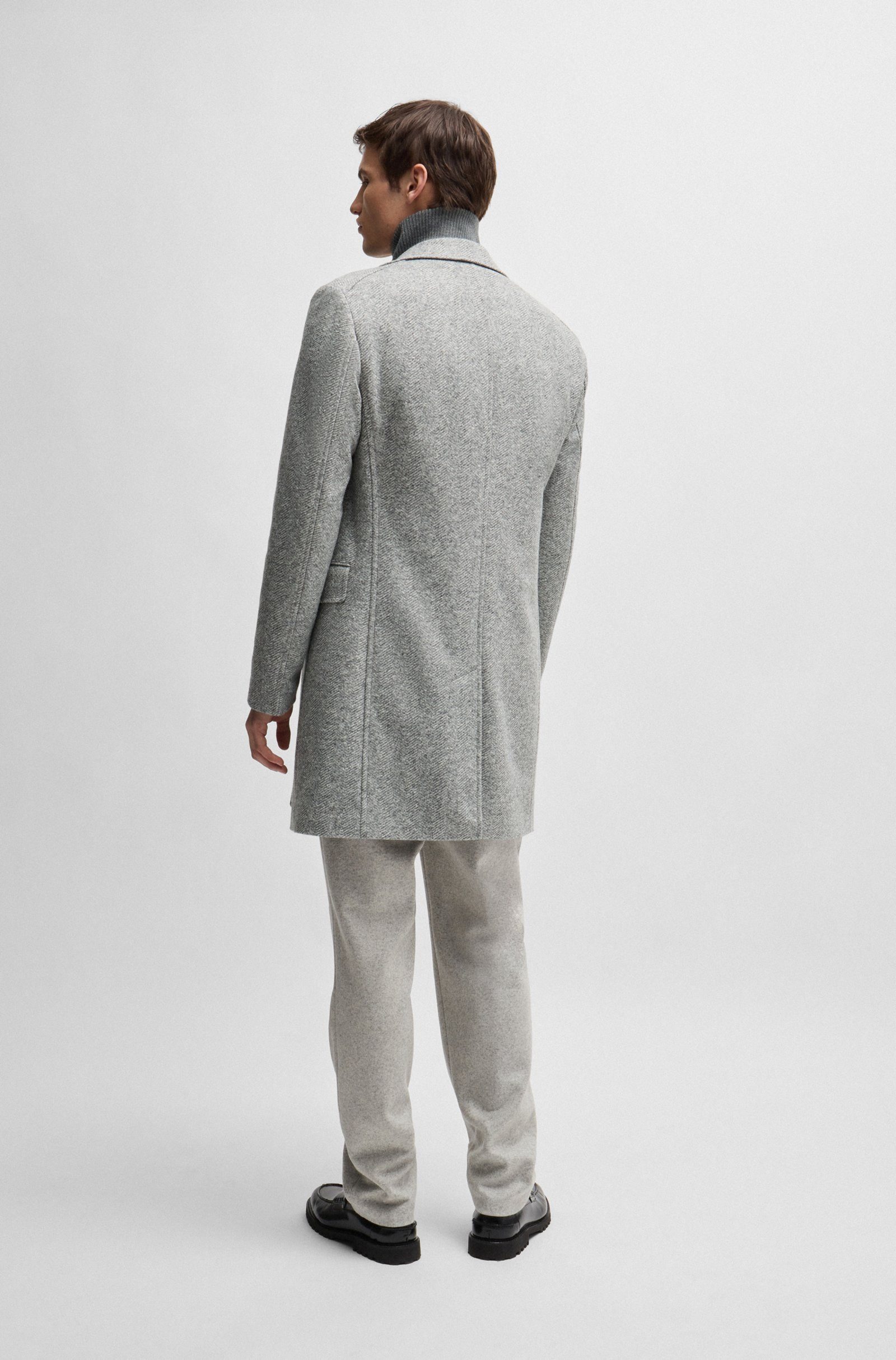 BOSS Langmantel H-Hyde-J-Bib-Pad mit herausnehmbaren Innen-Layer (1-tlg)