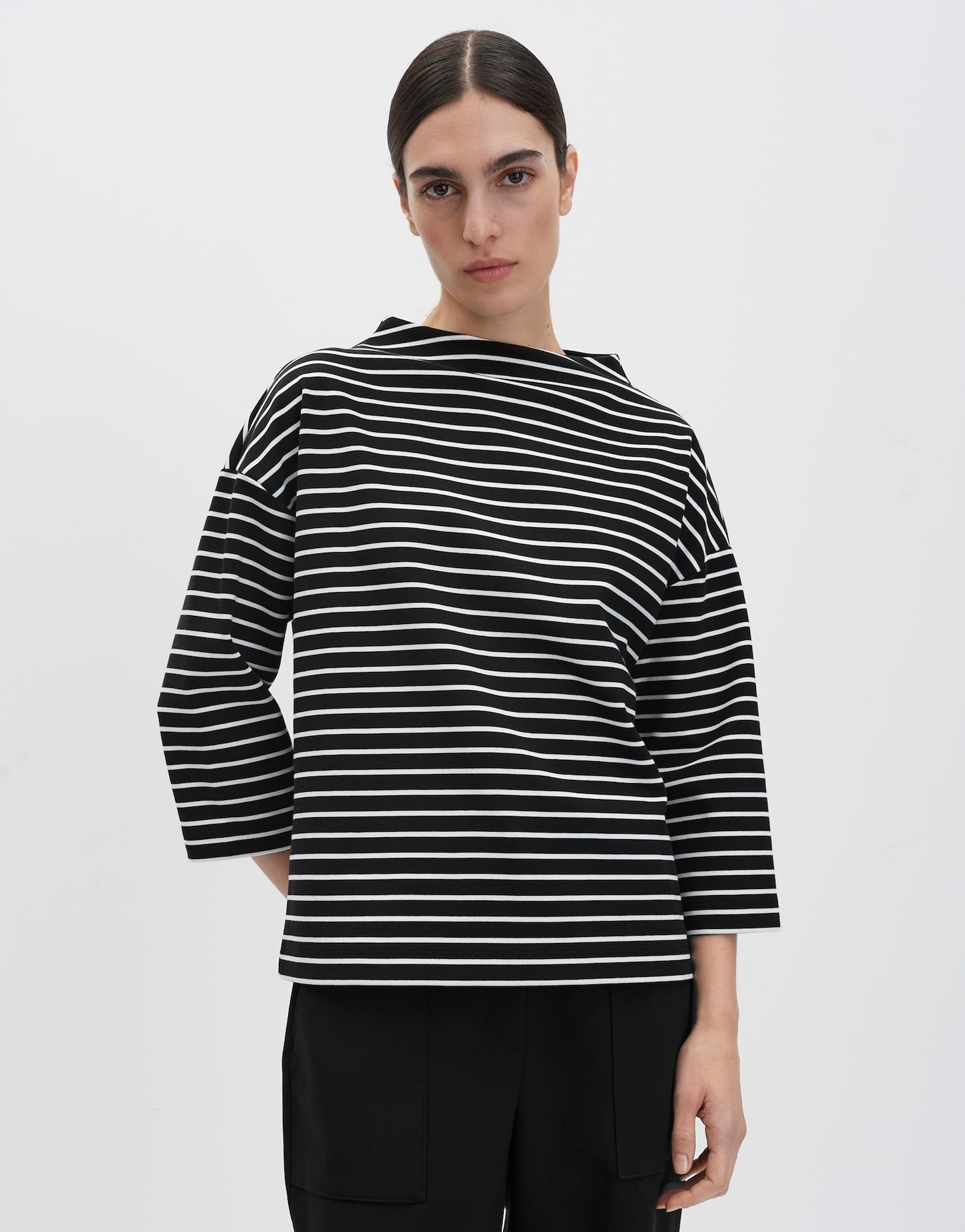 someday 3/4-Arm-Shirt KALEO Loose aus BCI Cotton Mix weite Passform, leicht ausgestellt geschnitten