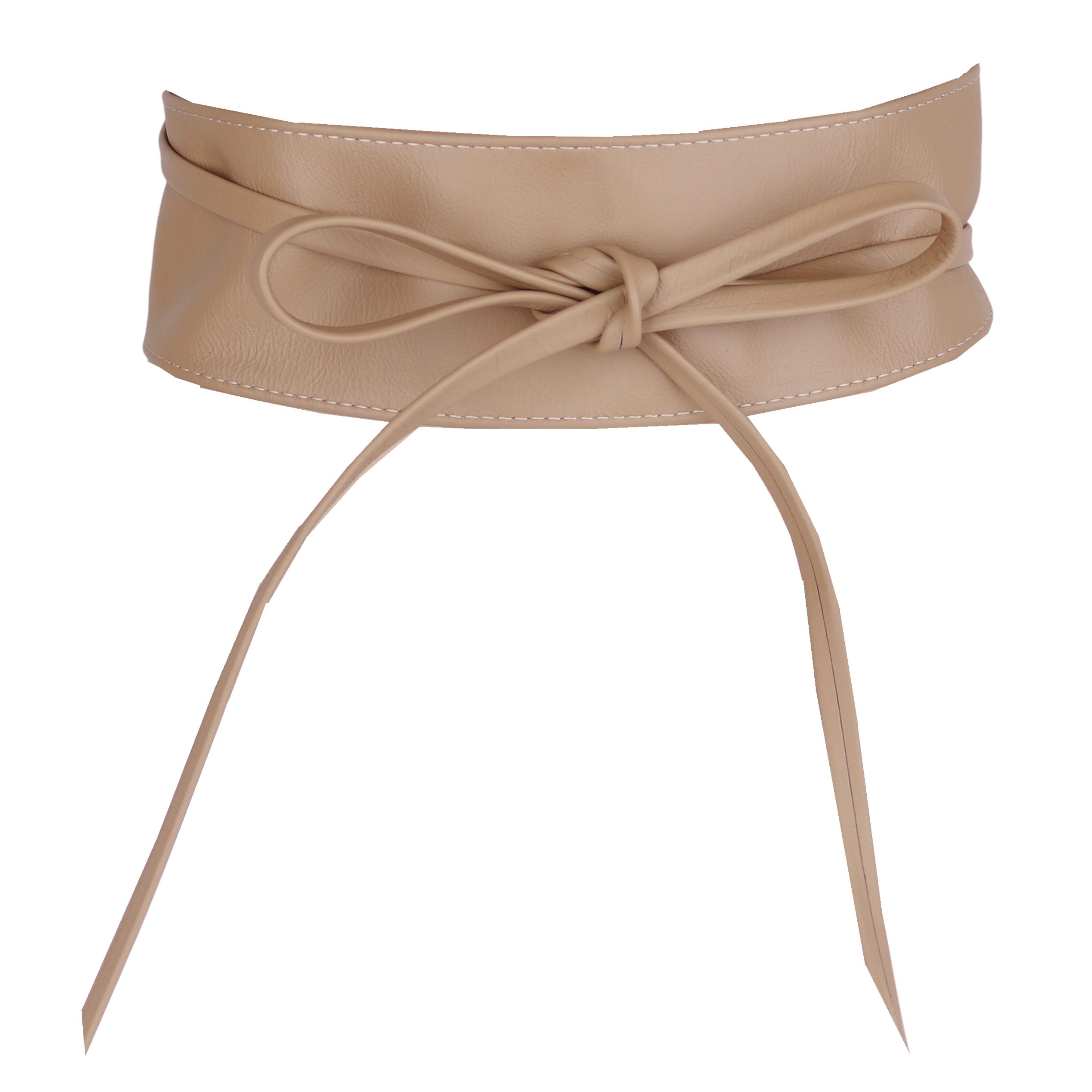 MIRROSI Taillengürtel Wickelgürtel aus Echtleder, Schleife mit breitem Bund (mit breitem Bund zum Wickeln, 7cm Breit, 265cm lang) OBi Gürtel, Bindegürtel, Schnürgürtel, Wickelgürtel