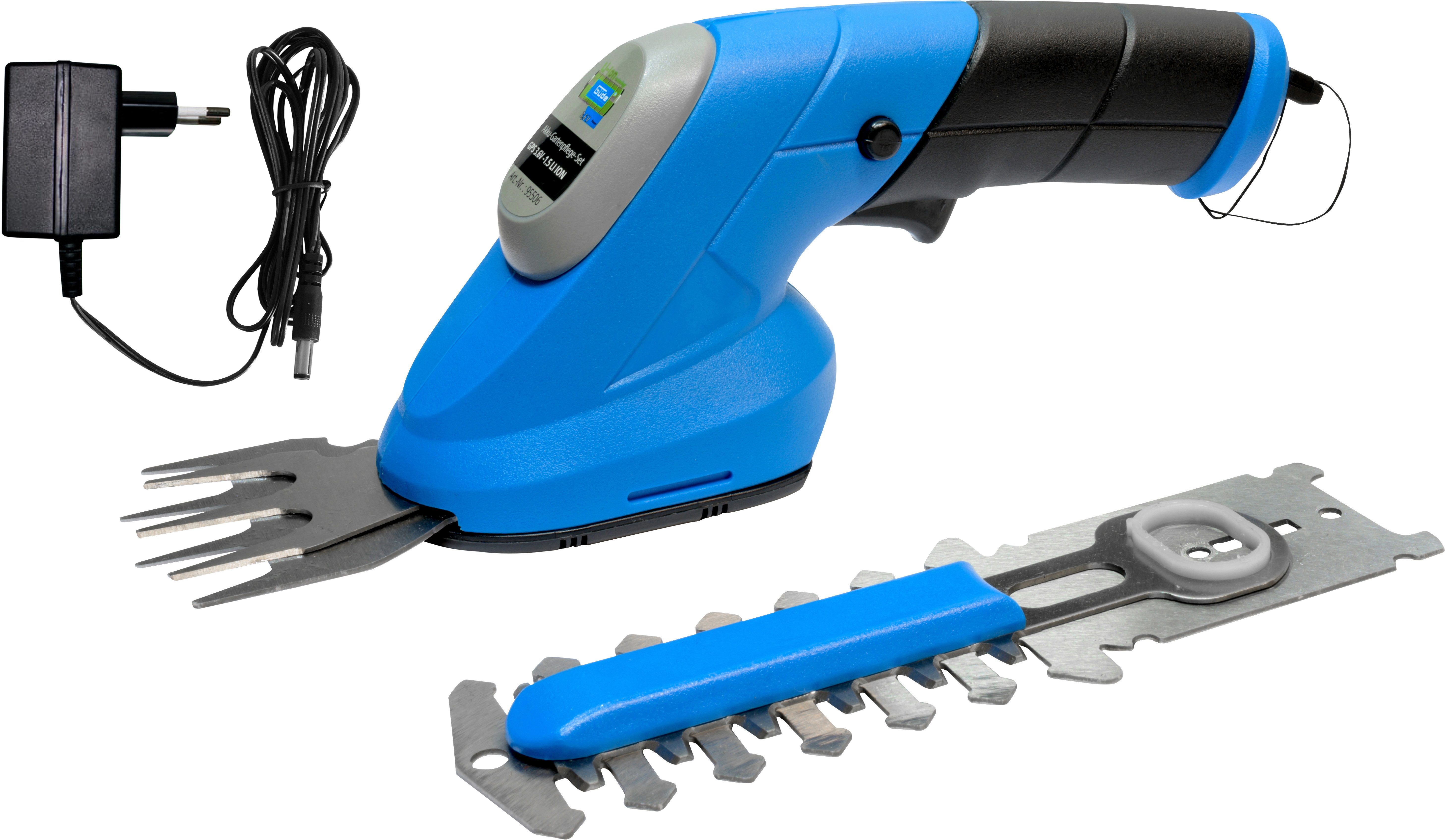 Güde Gartenpflege-Set Gras- und Strauchschere GPS 3,6V-1.5 LI-ION, inkl. Akku und Ladegerät