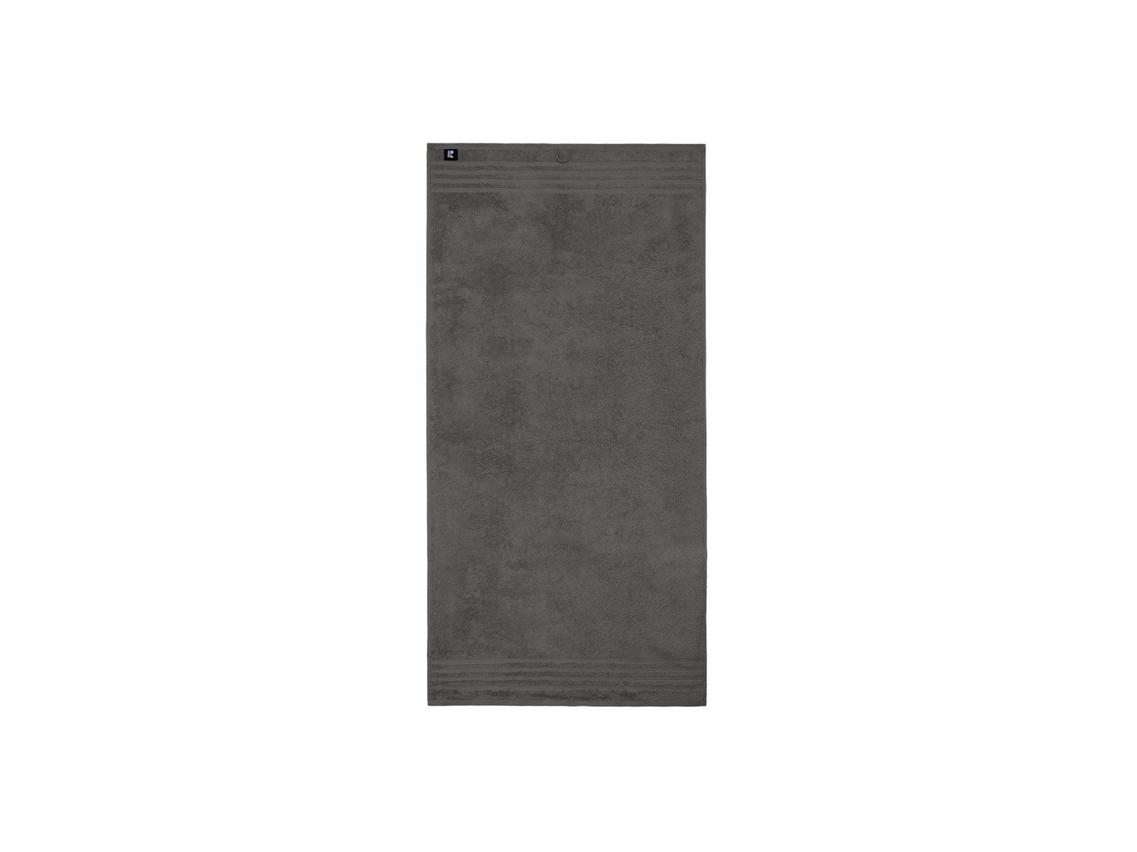 Rapp Badaustattung Handtuch Set Handtuch-Set anthrazit, Walkfrottee (Set, 2-St), Handtuch-Set in Uni Farben mit gestreifte Bordüre 100% Baumwolle