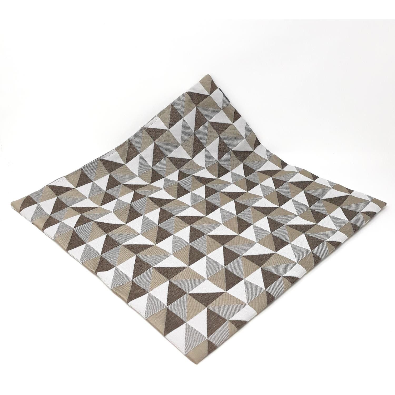 HOSSNER - HOMECOLLECTION Kissenhülle Mehrfarbig, Durchmesser 1 cm, Farbe: Mehrfarbig, Motiv: Dreiecke