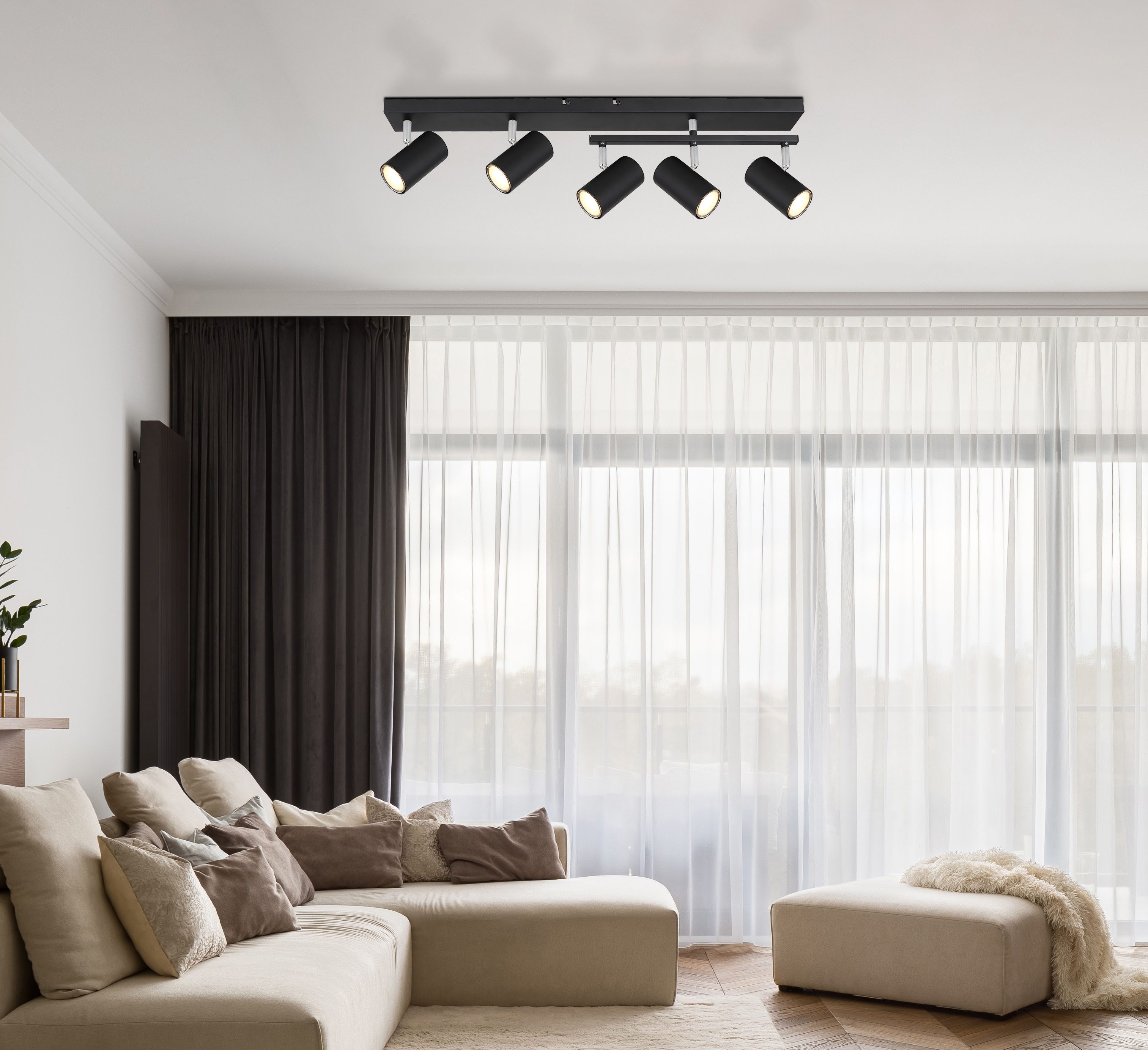 GLOBO LIGHTING Deckenspot ROBBY, ohne Leuchtmittel, Strahler Schwarz, dreh-/schwenkbar, GU10