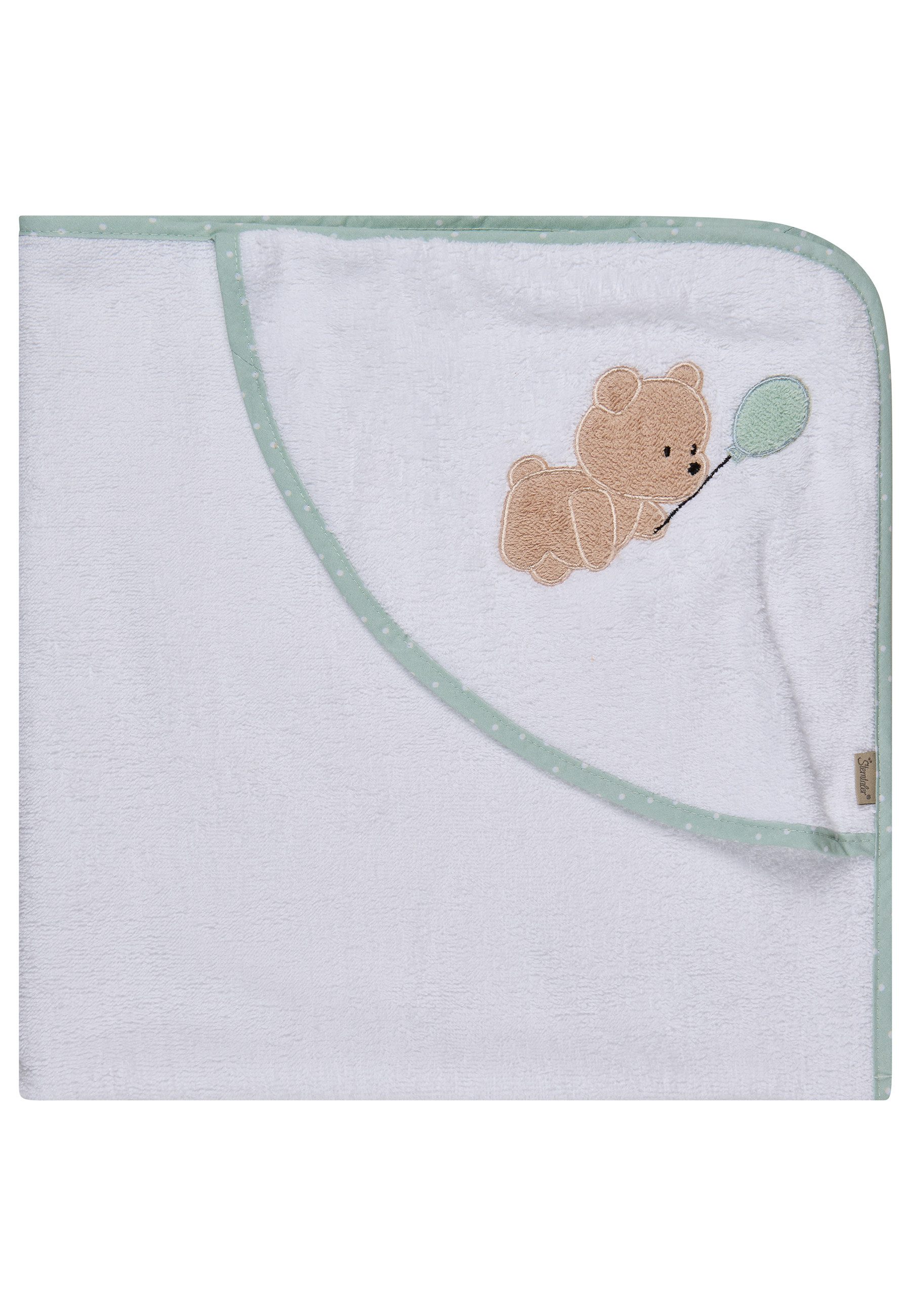 Sterntaler® Badetücher Kapuzenbadetuch 80x80 cm BÄR Bo, Frottee (1-St), Kapuzenbadetuch 80x80cm, aus weichemFrottee, mit süßer Applikation
