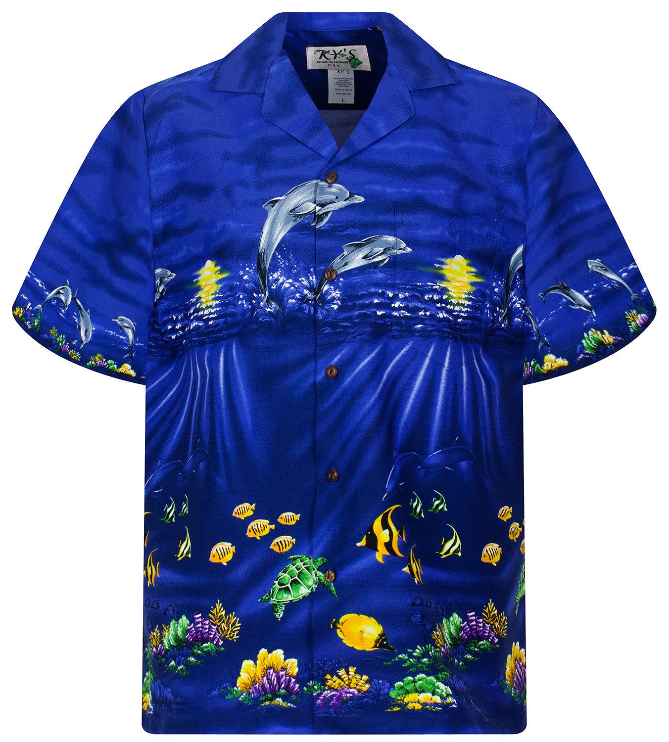 KY's Hawaiihemd Delfine Original Hawaiihemd mit günstig online kaufen