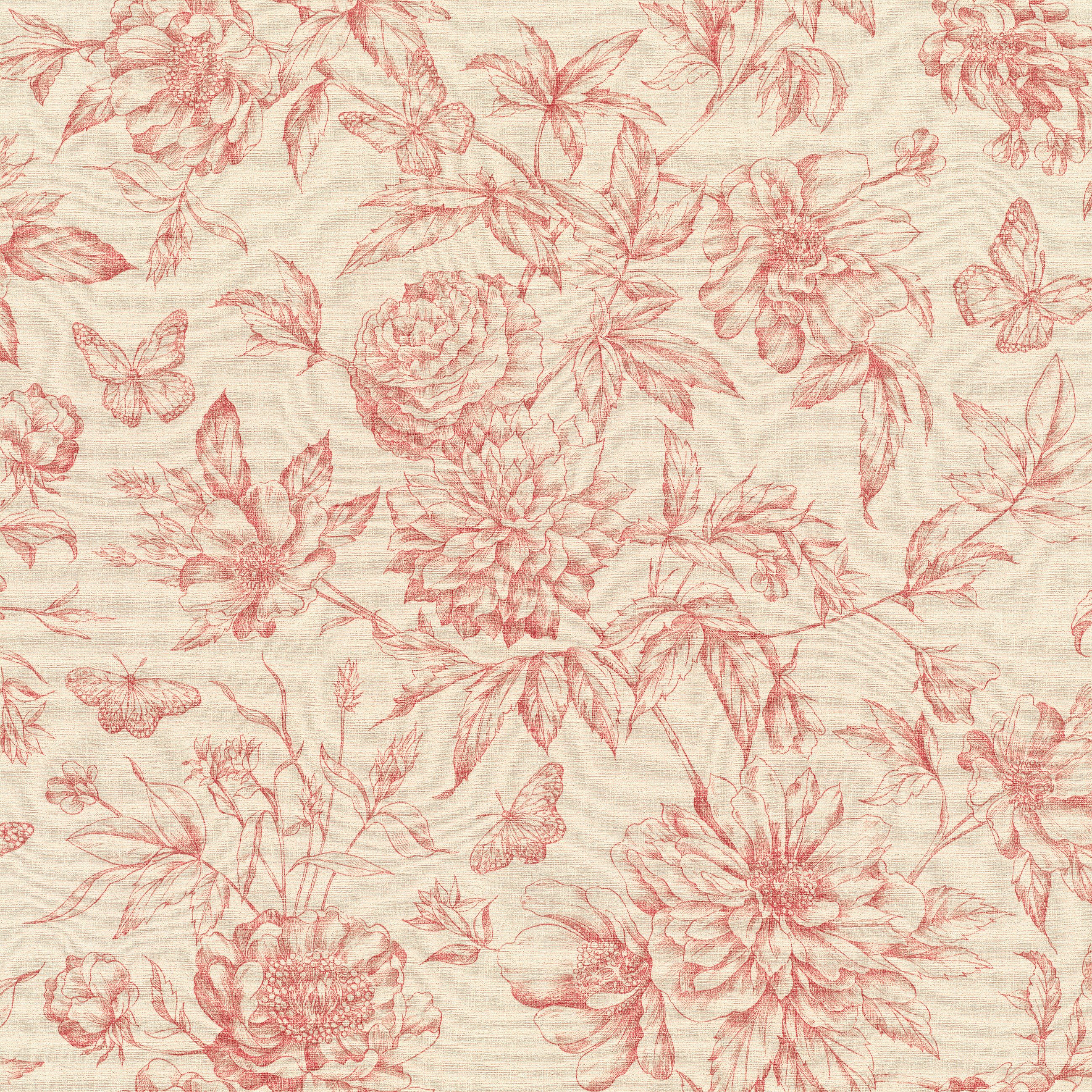 Rasch Vliestapete mit floralem Muster im Vintage Stil, floral, gemustert, geblümt, botanisch, (1 Rolle, 1 St), Vintage