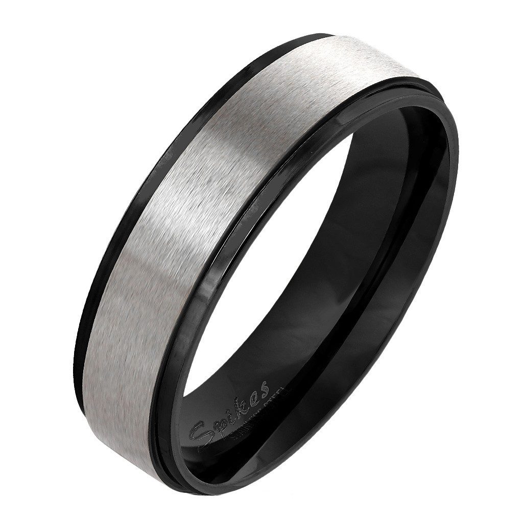 Taffstyle Fingerring Herren Damen Ring Partnerring gebürstet Schwarz Größe 52 (16.6) (Freundschaftsring Paarring Partnerring Ehering Trauring Hochzeitsring), Edelstahl Herrenring Damenring Freundschaftsring Paarring Partnerring