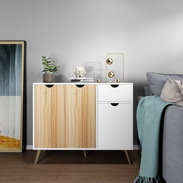 Mondeer Kommode, Beistellschrank, Schließfachschrank, Sideboard, multifunktionale Möbel