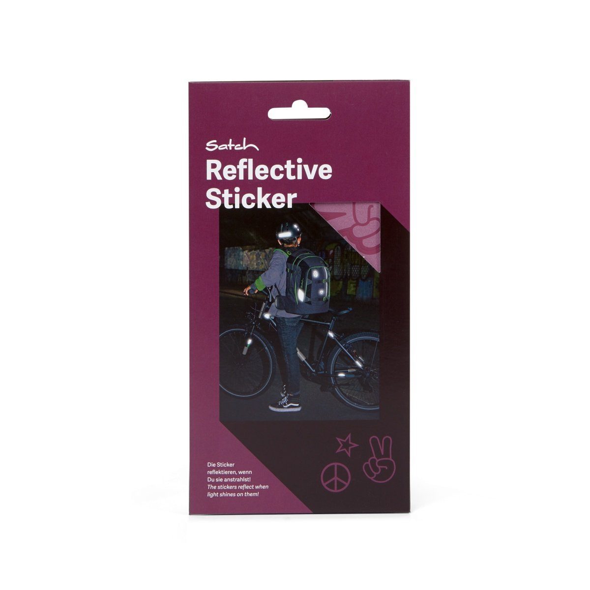 Satch Schulrucksack Satch Reflective Sticker Set Lila