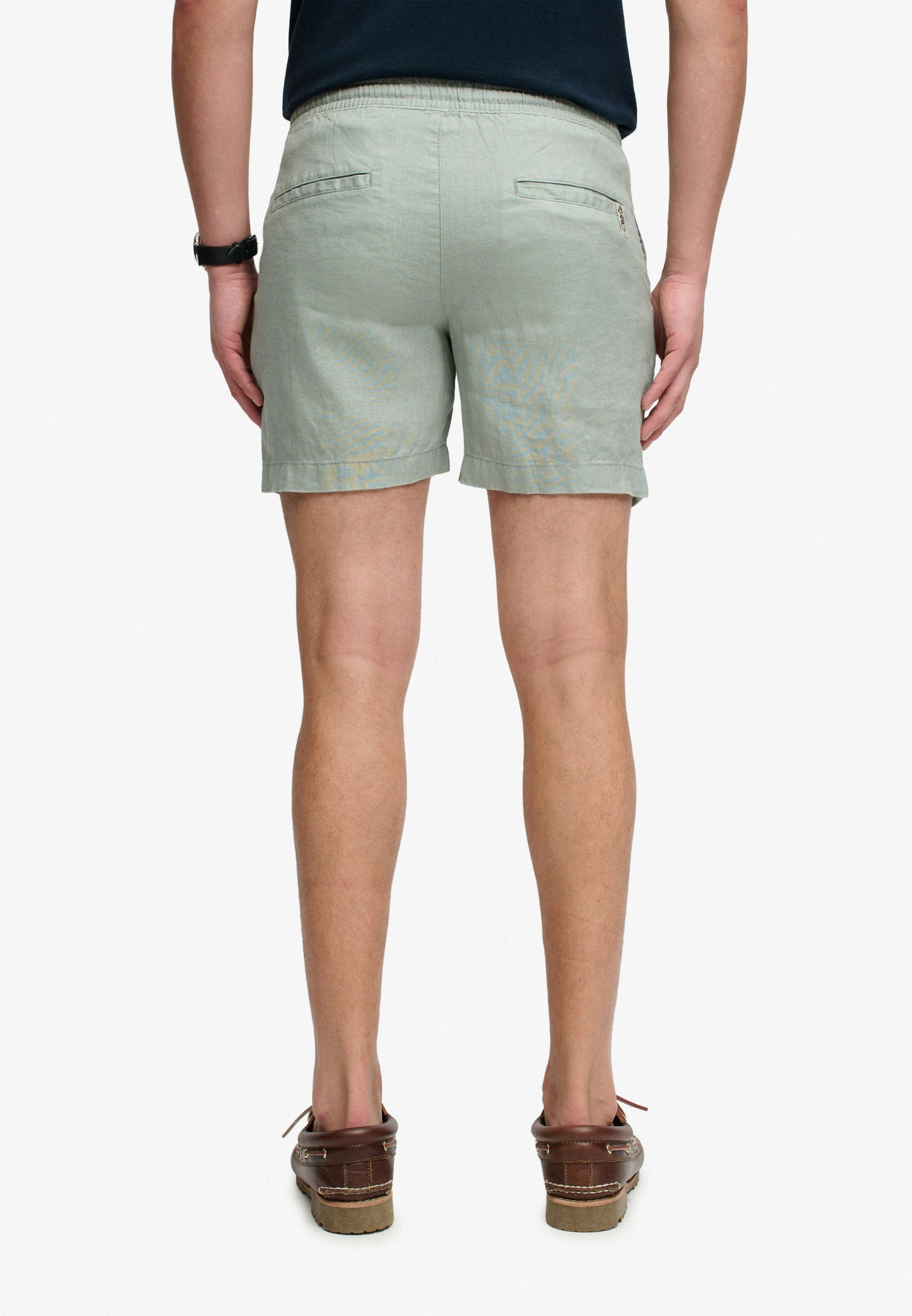 Superdry Shorts MERCHANT LINEN SHORT aus Leinen, Relaxed Fit, mit Reißverschluss