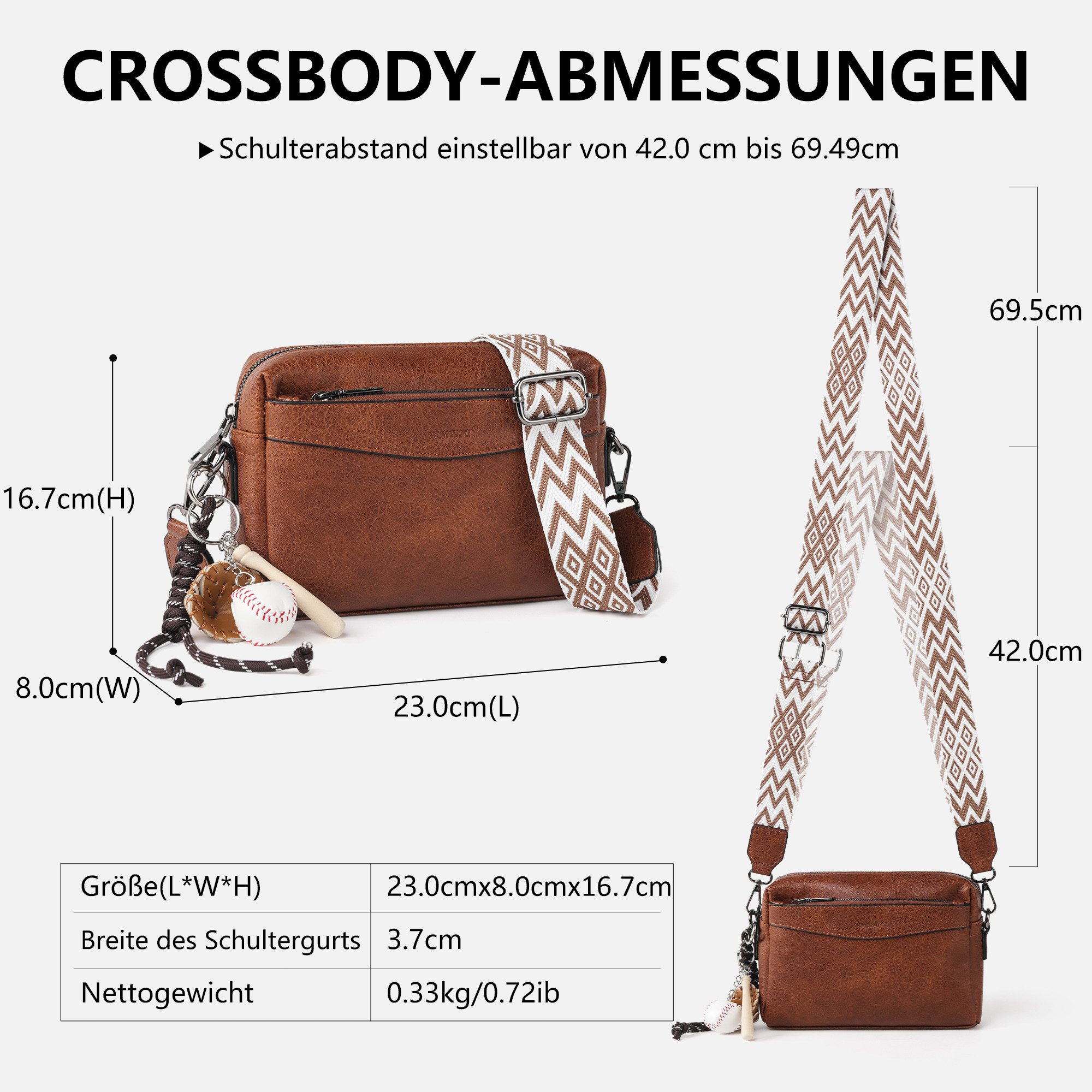TAN.TOMI Schultertasche Umhängetasche Damen Crossbody Bag Klein Henkeltasche Handtasche (Umhängetasche, Ciryrucksack damen), Für Pendeln Reise Campus Sport Rucksäcke