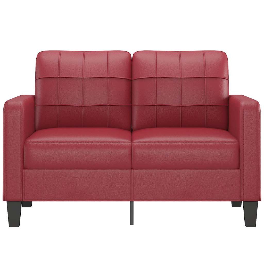 vidaXL Sofa 2-Sitzer-Sofa Weinrot 120 cm Kunstleder günstig online kaufen