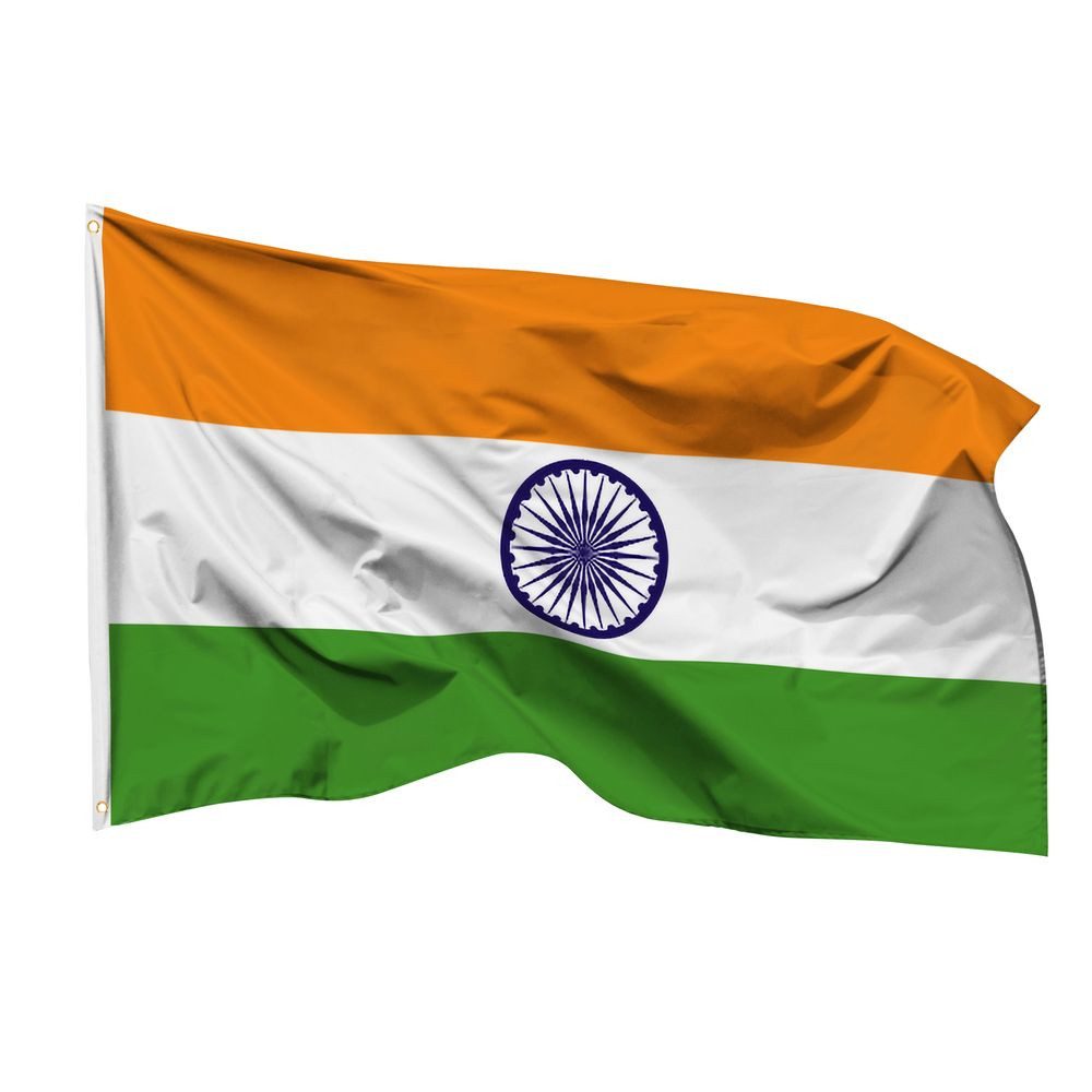 PHENO FLAGS Flagge Indien Flagge 90x150 cm – Wetterfeste Nationalflagge, Inkl. 2 Messing Ösen