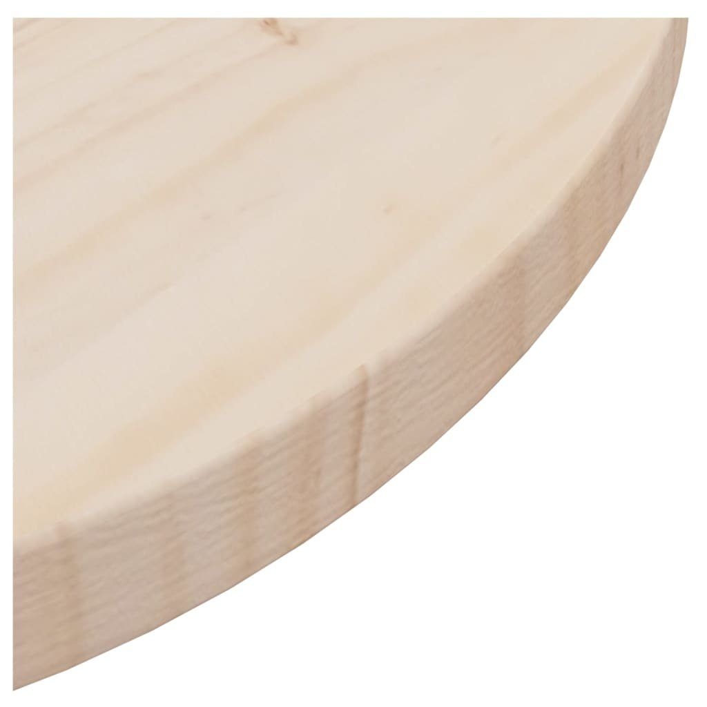 furnicato Tischplatte St) Kiefer Massivholz (1 Ø80x2,5 cm