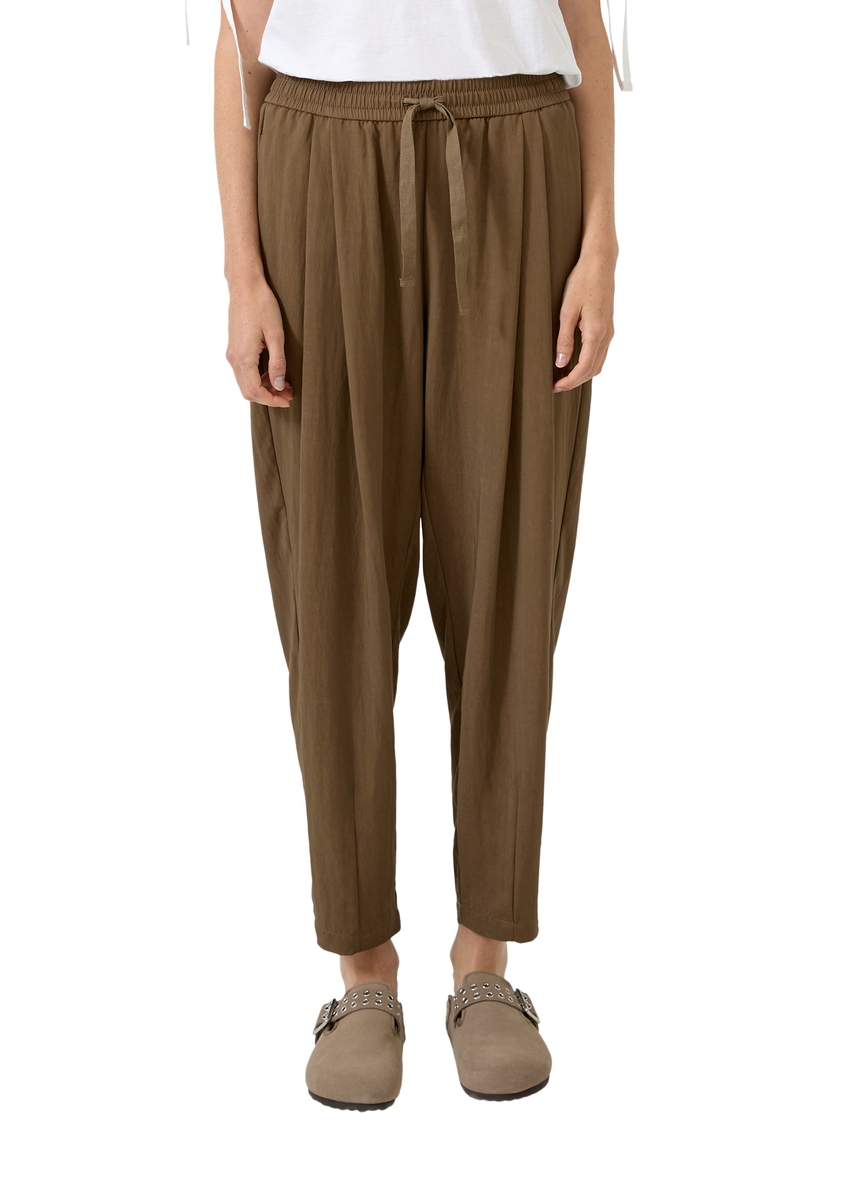 s.Oliver Stoffhose Leichte Sommerhose mit Bindeband