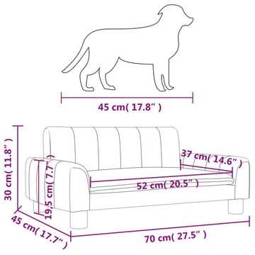 vidaXL Hundekorb Hundebett Taupe 70x45x30 cm Stoff Körbchen Hundesofa