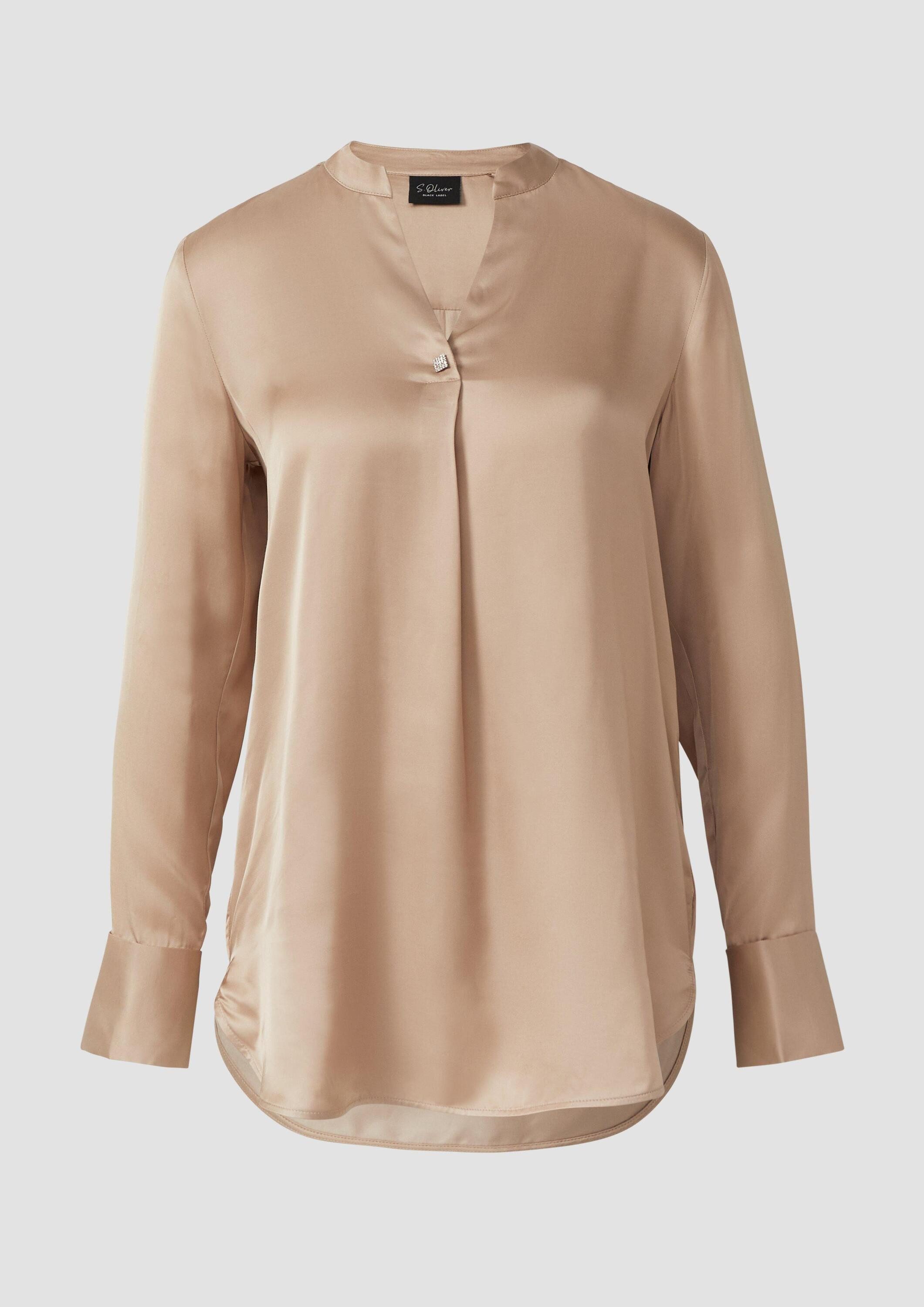 s.Oliver Langarmbluse Bluse Elegante Satin-Bluse mit günstig online kaufen