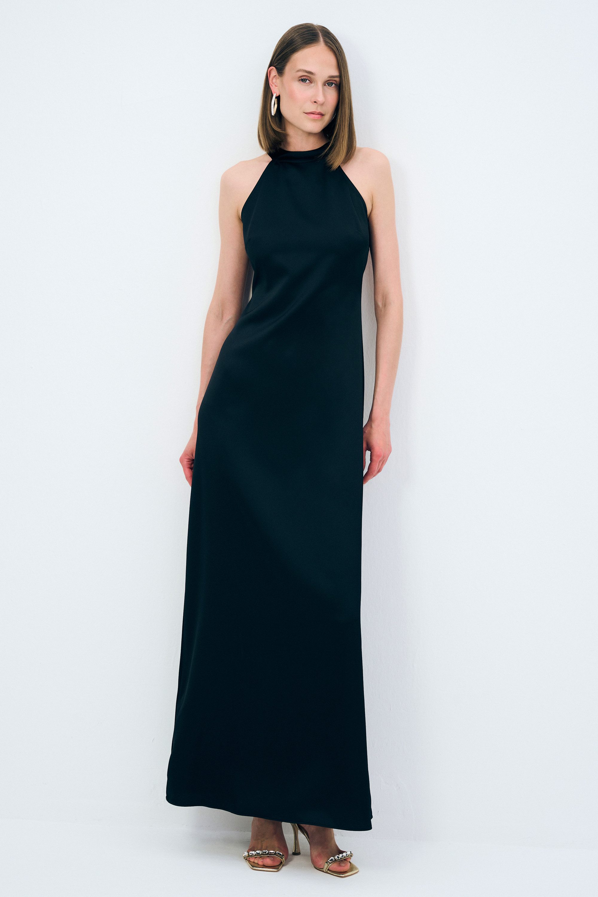adL Abendkleid Langes Neckholder-Kleid