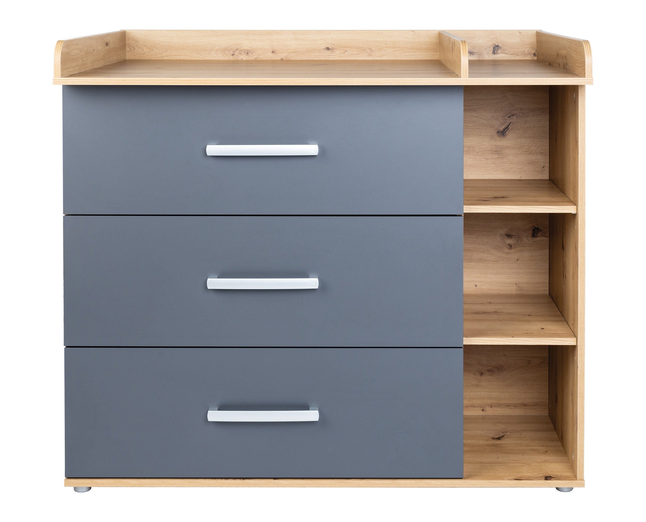 arthur berndt changing chest of drawers wrap dresser »Alessio«, anthracite with oak Artisan decor, Made in Germany