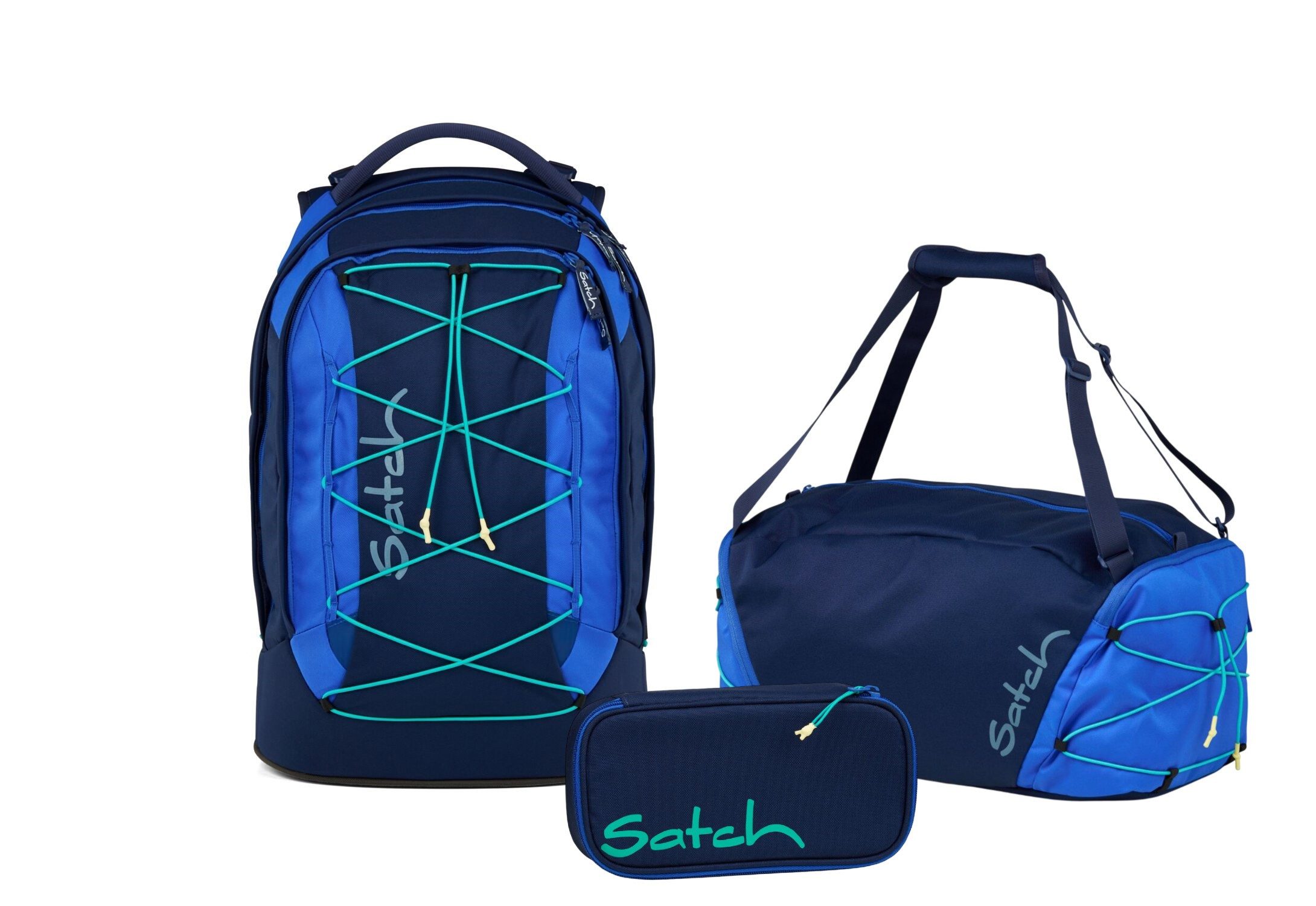 Satch Schulranzen Schulrucksack-Set PACK Crossed Blue günstig online kaufen