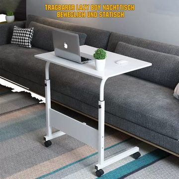 PFCTART Schreibtisch Höhenverstellbarer Laptoptisch auf Rollen, mobiler Schreibtisch