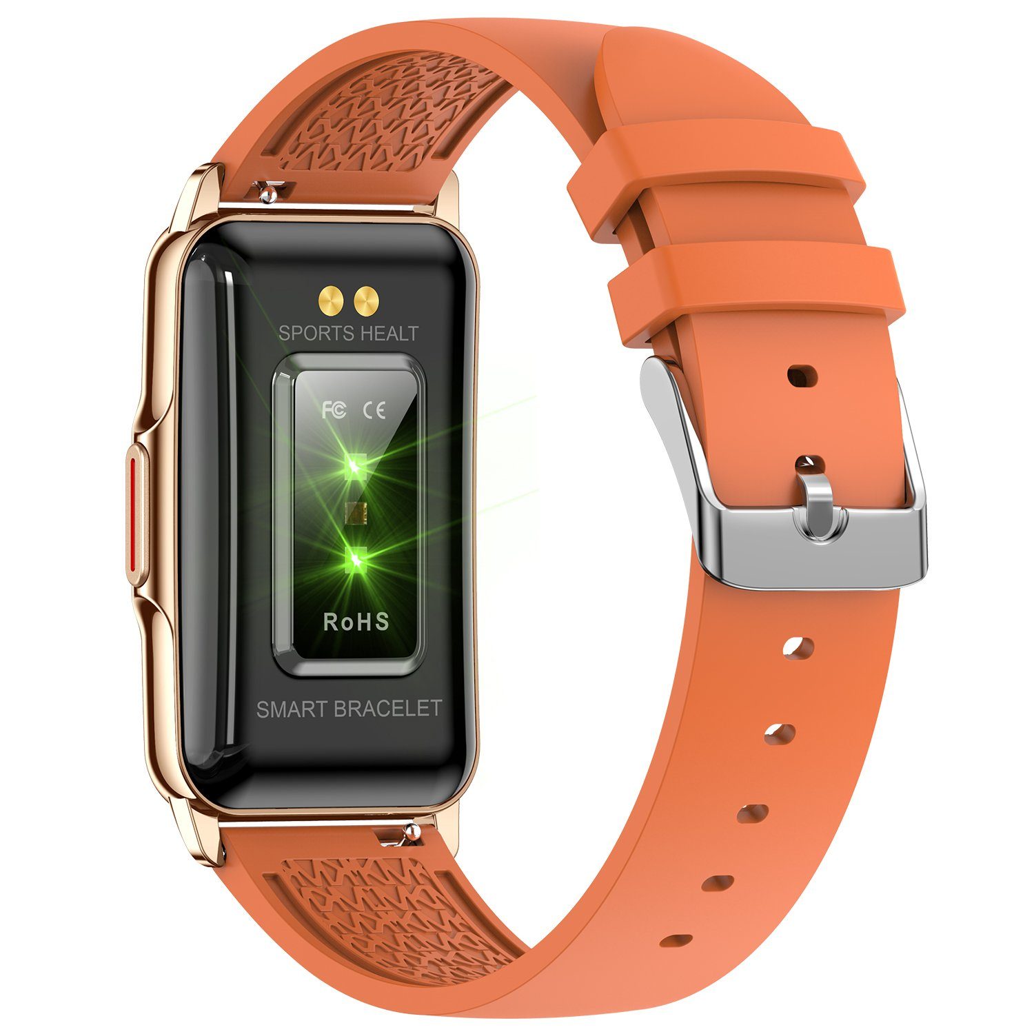Smartwatch + iOS Tracker, Damen Gesundheitsfunktionen Haiaveng Damen Fitness Fitness (3,73 Schwarz cm), Android Smartwatch Smart cm/1,47 und Zoll, Uhr, Watch, Orange