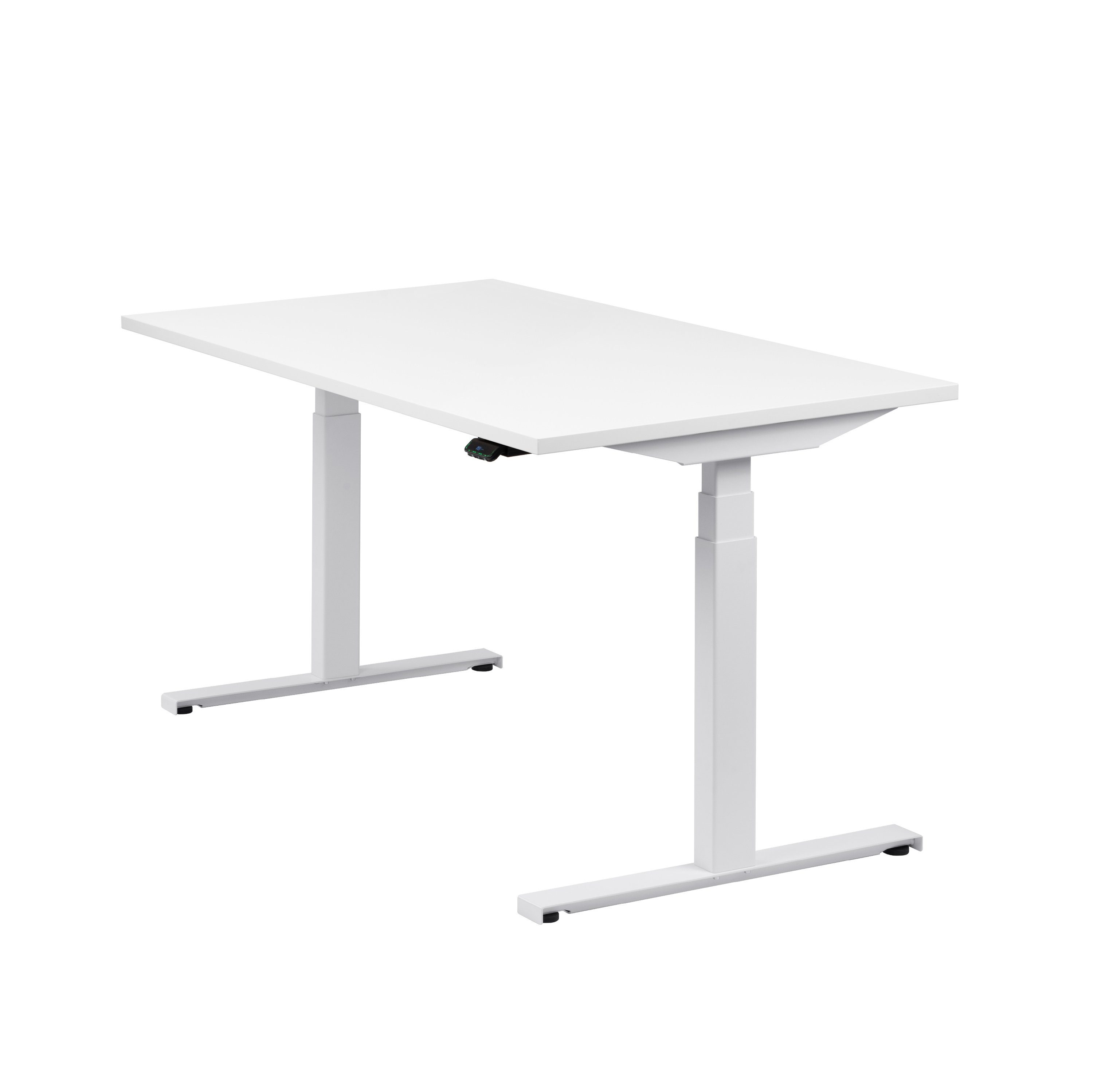 boho office® Schreibtisch Easydesk, Weiß elektrisch höhenverstellbar Tischplatte Weiß 140 x 80 cm Weiß | Weiß