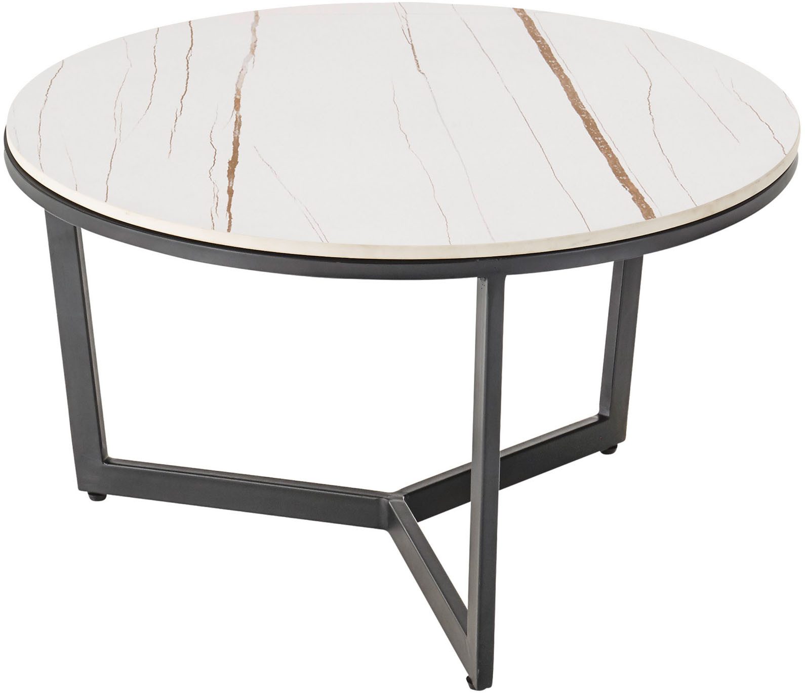 Stolkom Sp.z.o.o. Couchtisch HARPER 2, rund Keramik, Tisch-Platte marmorisiert. Reduzierter Preis € 188,99. Unverbindliche Preisempfehlung € 309,00