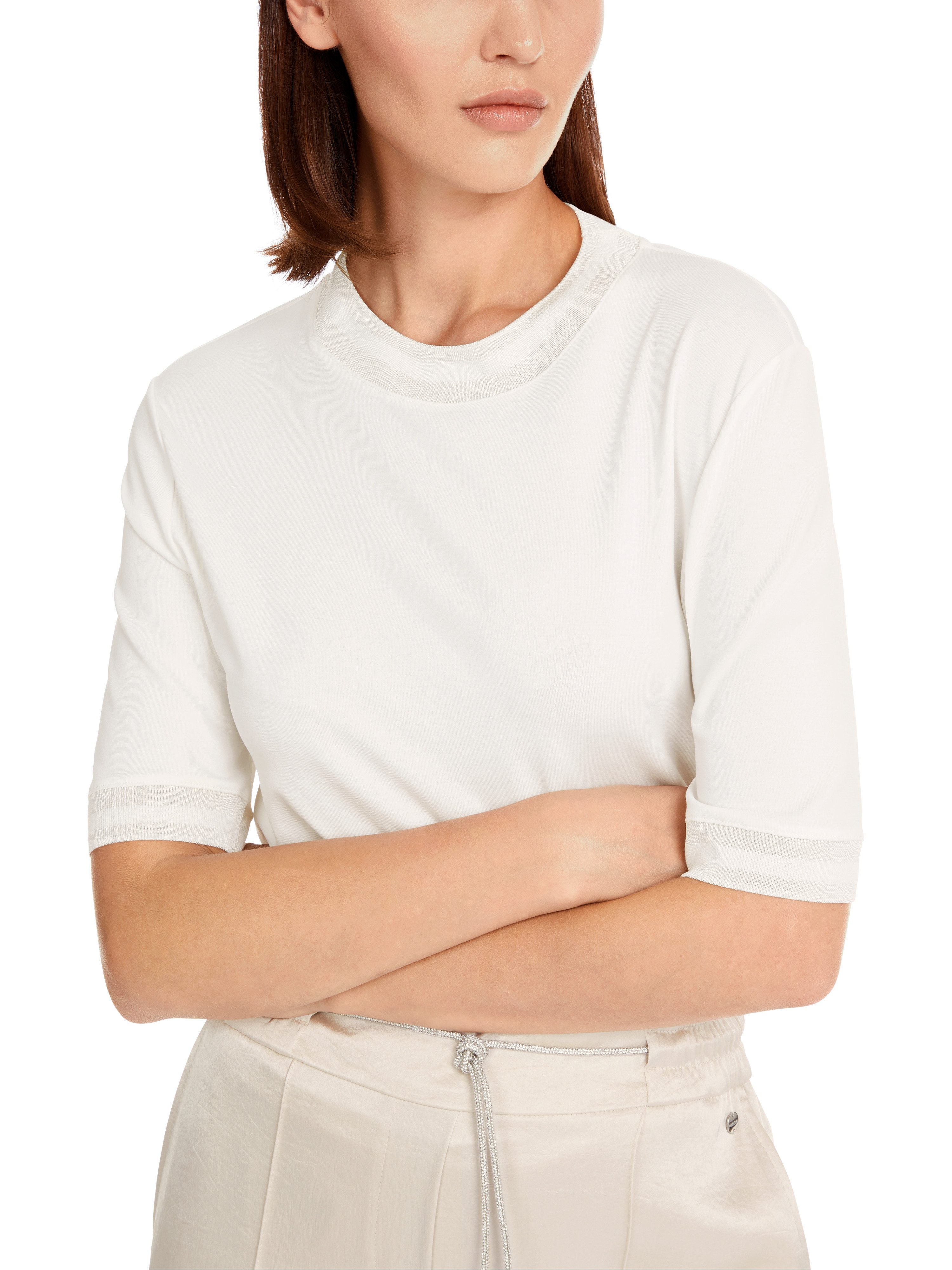 Marc Cain T-Shirt "Noble Neutrals" Premium Damenmode T-Shirt aus festem Bau günstig online kaufen