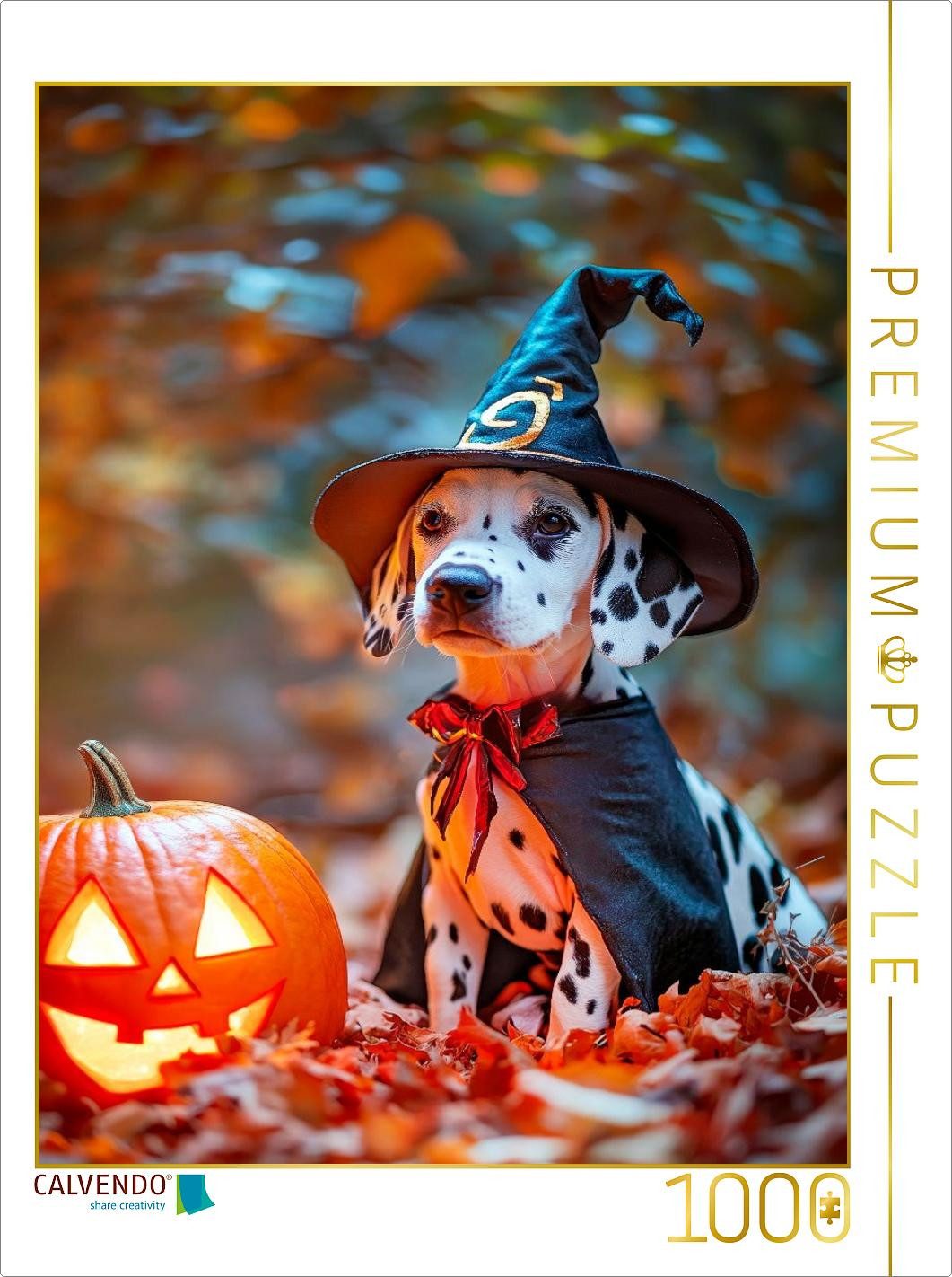 CALVENDO Puzzle CALVENDO Puzzle Kleiner Zauberlehrling an Halloween, 1000 Teile Lege-, 1000 Puzzleteile