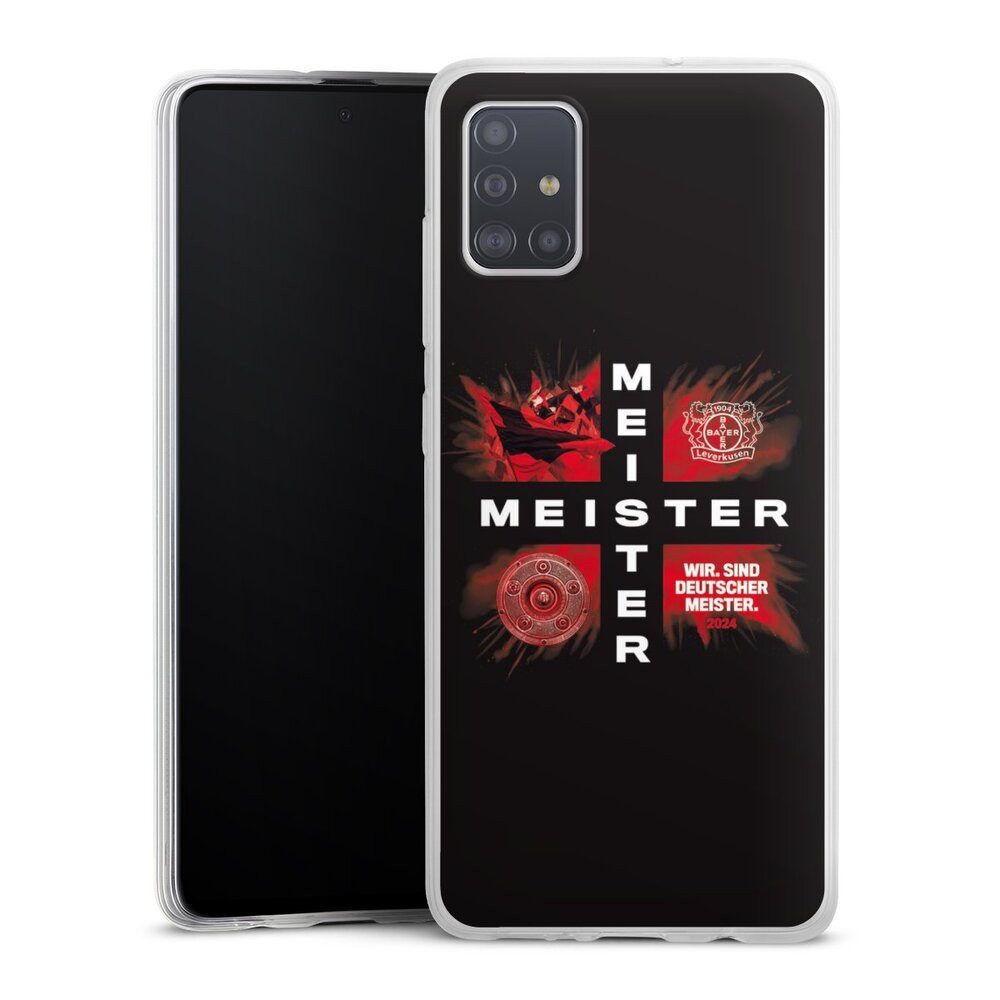 DeinDesign Handyhülle Bayer 04 Leverkusen Meister Offizielles Lizenzprodukt, Samsung Galaxy A51 Slim Case Silikon Hülle Ultra Dünn Schutzhülle