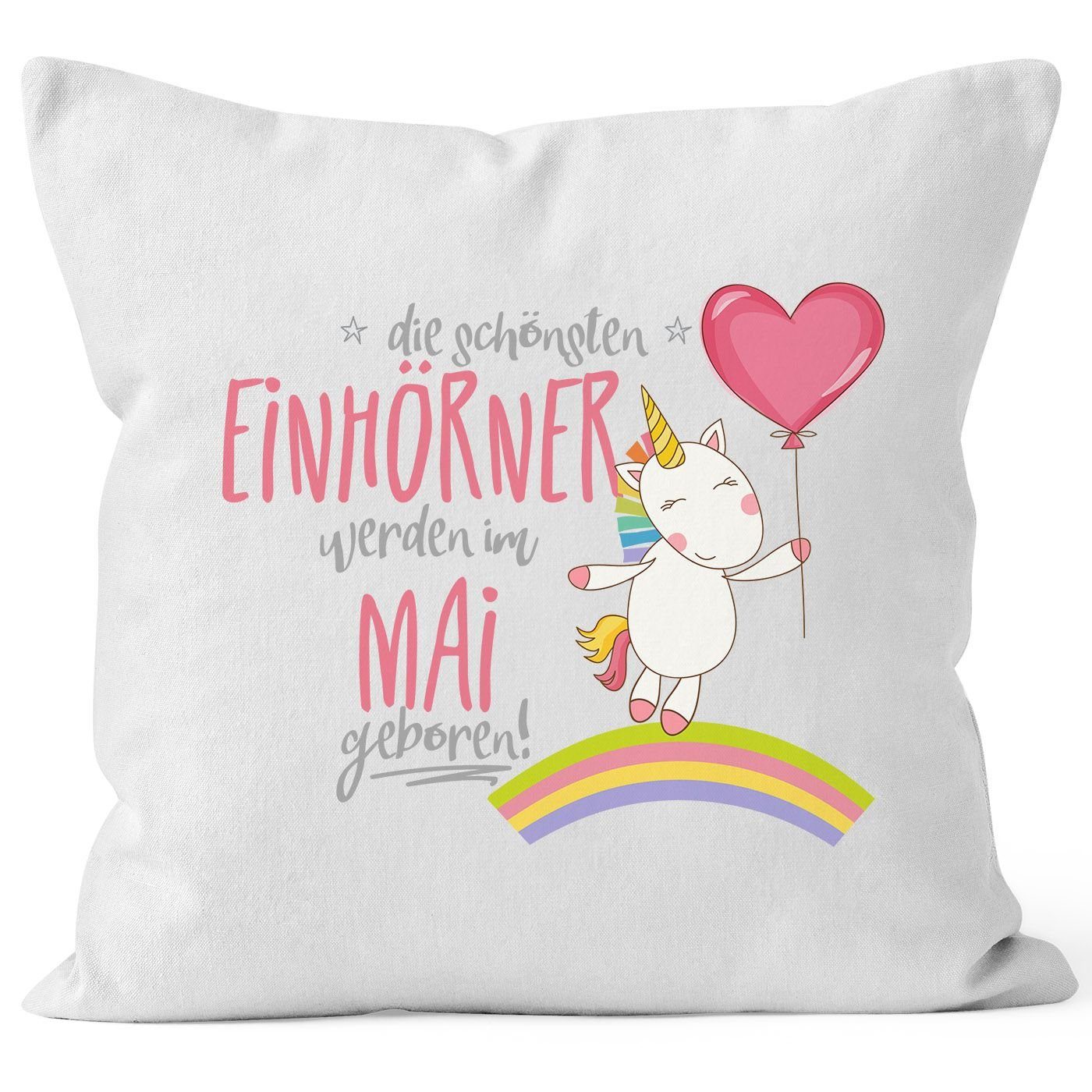 MoonWorks Dekokissen Kissenbezug die schönsten Einhörner günstig online kaufen