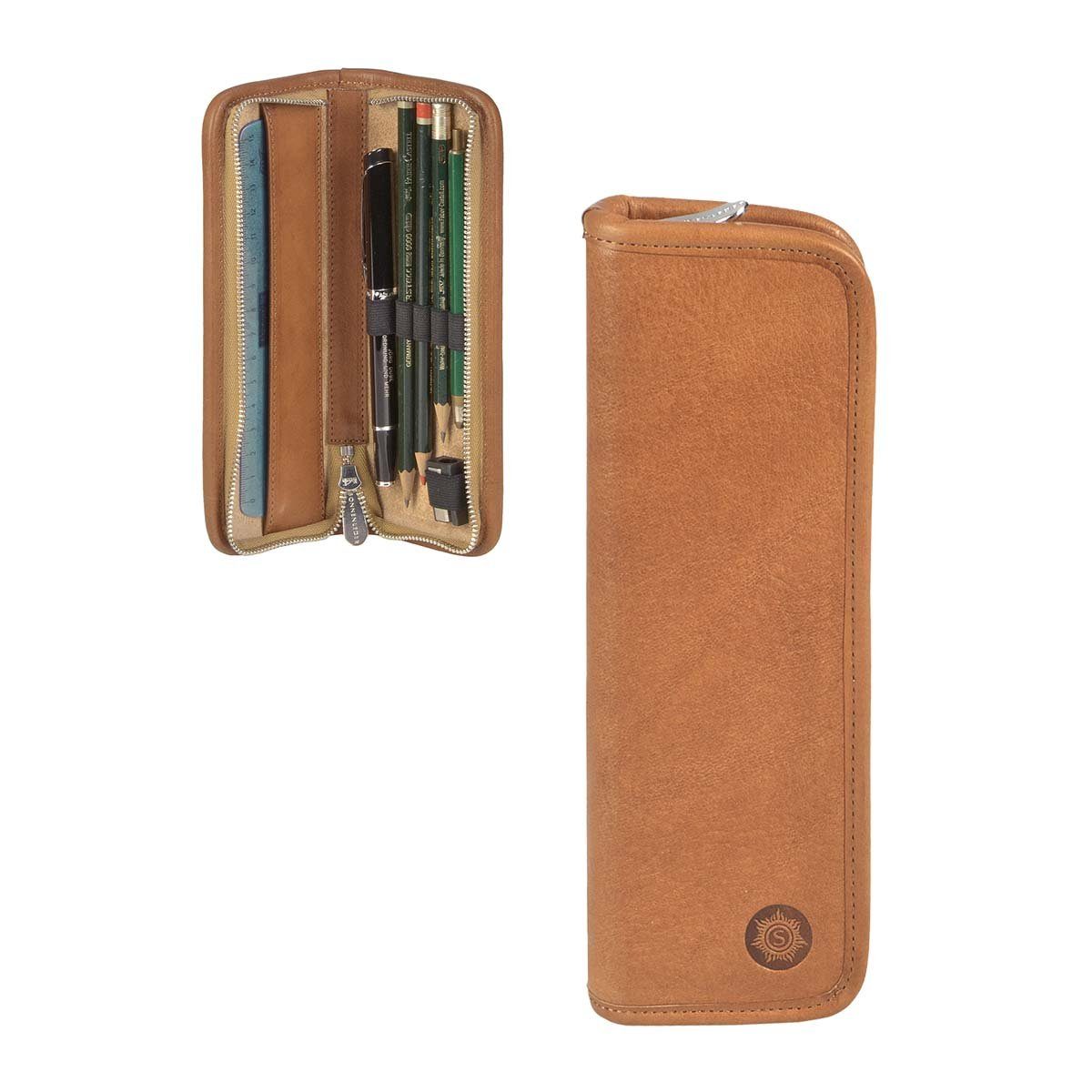 Sonnenleder Schreibgeräteetui Kluge, Stiftetui, Federtasche, süddeutsches R günstig online kaufen