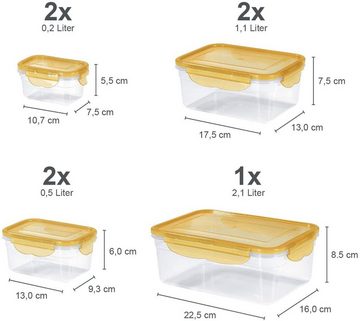 Hoberg Frischhaltedose Klick-System, Plastik, (14-tlg), Lunchbox