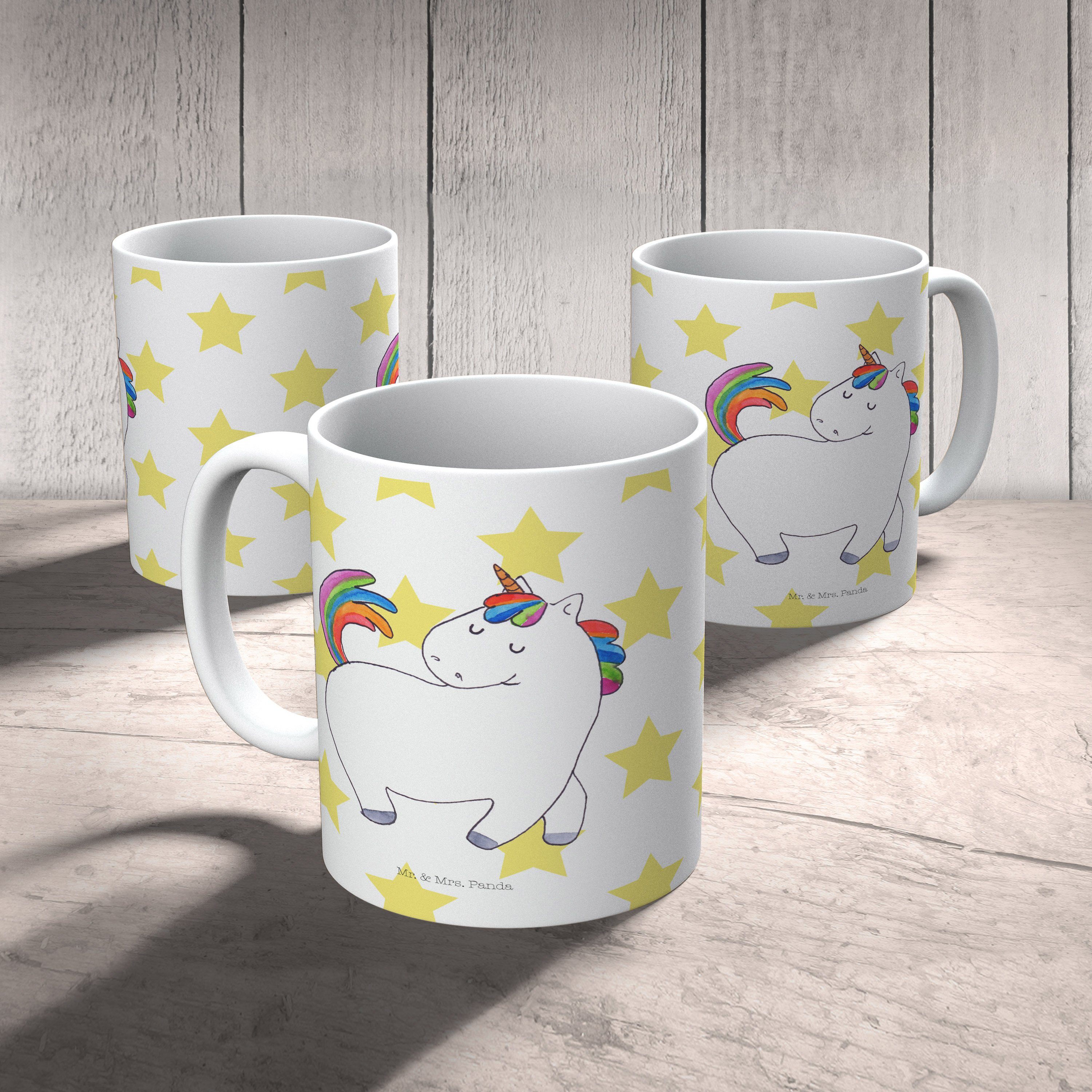 Mr. & Mrs. Panda stolzierend Kaffe, Teebecher, Kaffeebecher, - - Geschenk, Tasse Keramik Weiß Einhorn