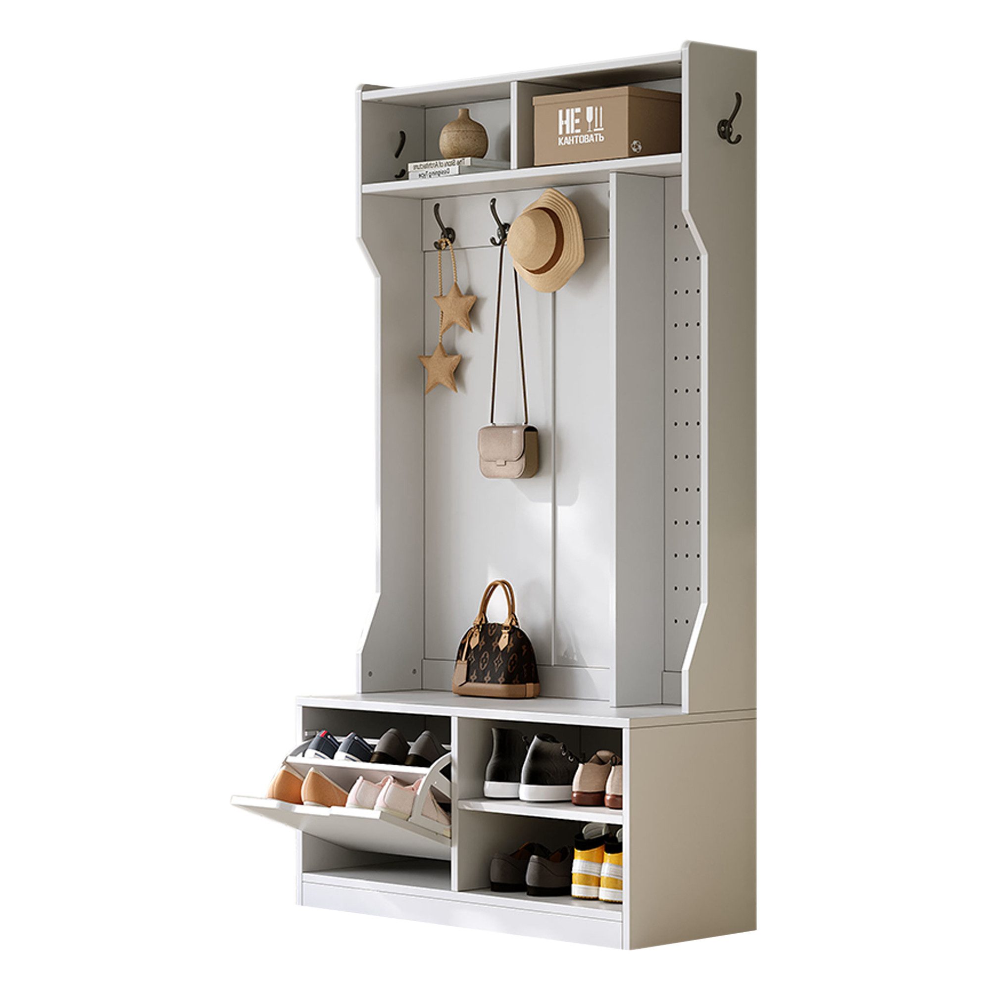 REDOM Garderoben-Set Für Eingangsbereich, Flur und Zuhause, (Garderobenset günstig online kaufen