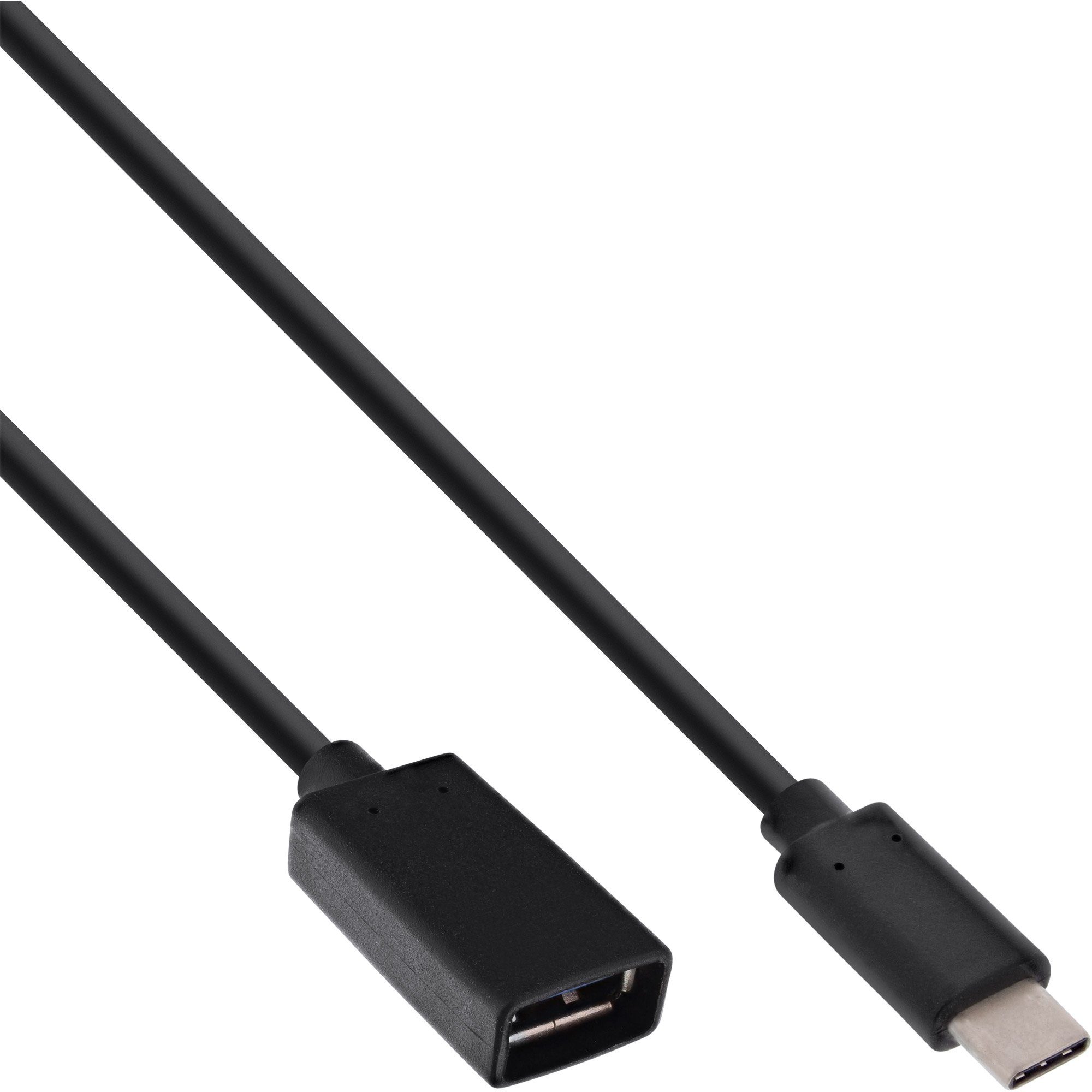 InLine® USB 3.2 Gen.1x2 Adapterkabel, USB-C Stecker an A Buchse, 0,15m USB-Kabel