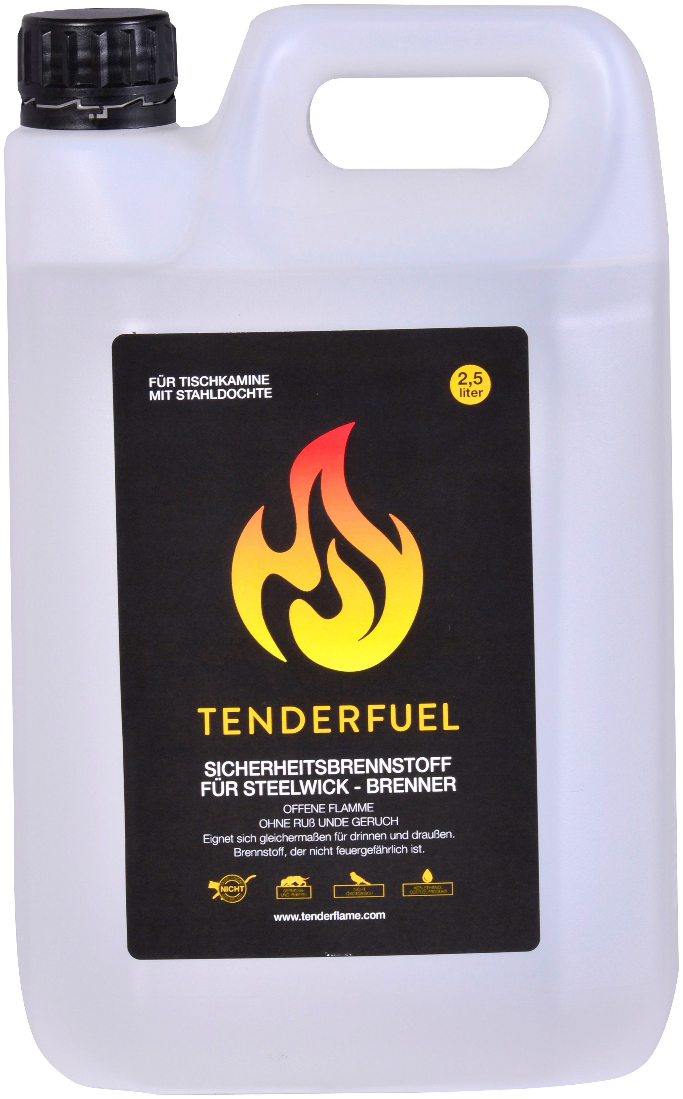 TENDERFLAME Sicherheitsbrennstoff »Tenderfuel« ohne Rauch-, Geruchs- oder Rußbildung, 2500ml, 2,5 l, geeignet für alle Tenderflame-Produkte