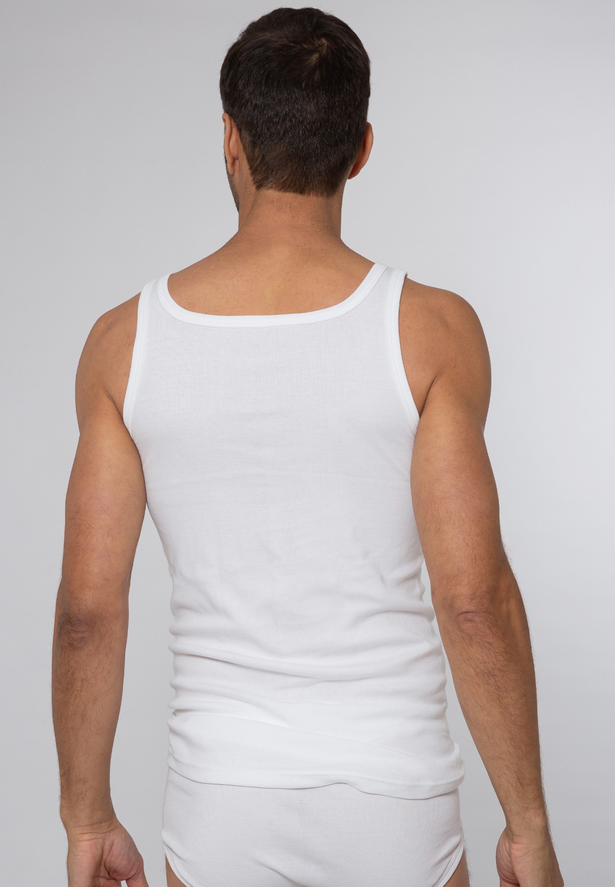 Ammann Unterhemd 4er Pack Organic Cotton Feinripp (Spar-Set, 4-St) Unterhemd / Tanktop - Baumwolle - Feinripp Qualität