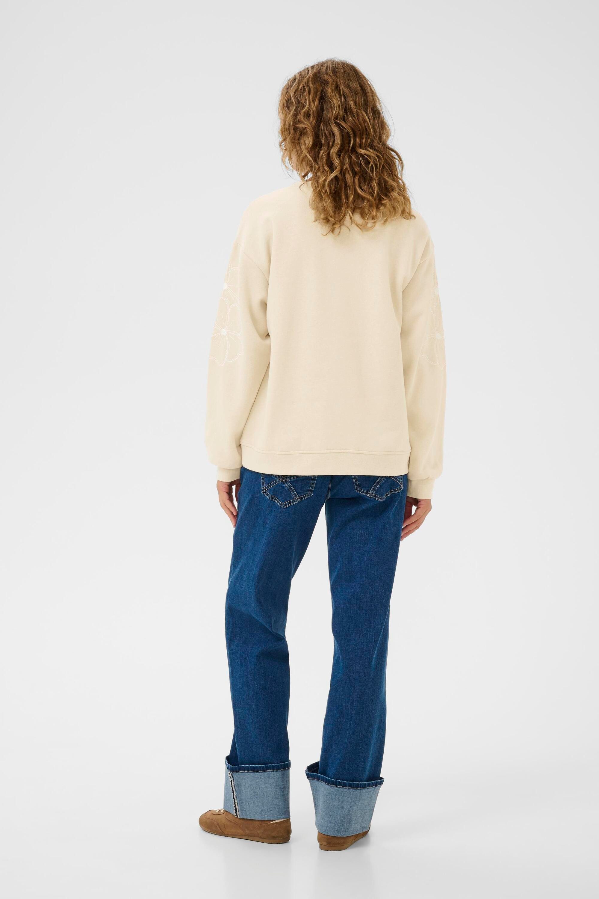 Cream Fleecepullover Sweatshirt CRDaria