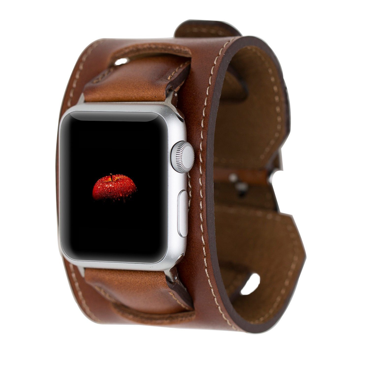 Renna Leather Smartwatch-Armband Apple Watch Band für Series Ultra/9/8/7SE/6-1 Echtleder Ersatzarmband